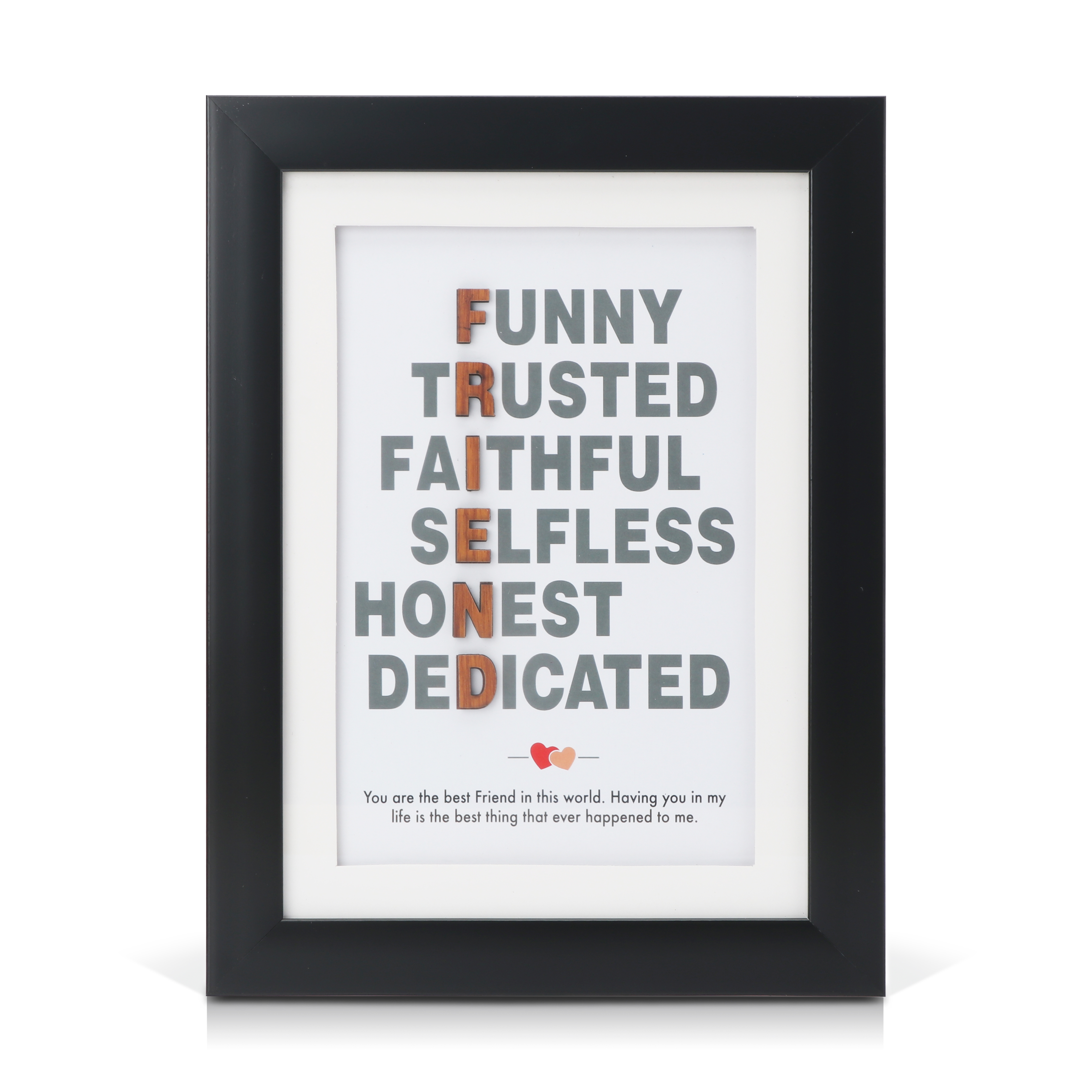 Archies | Archies Quotation Photo Frame with Greeting Card for Friend 0