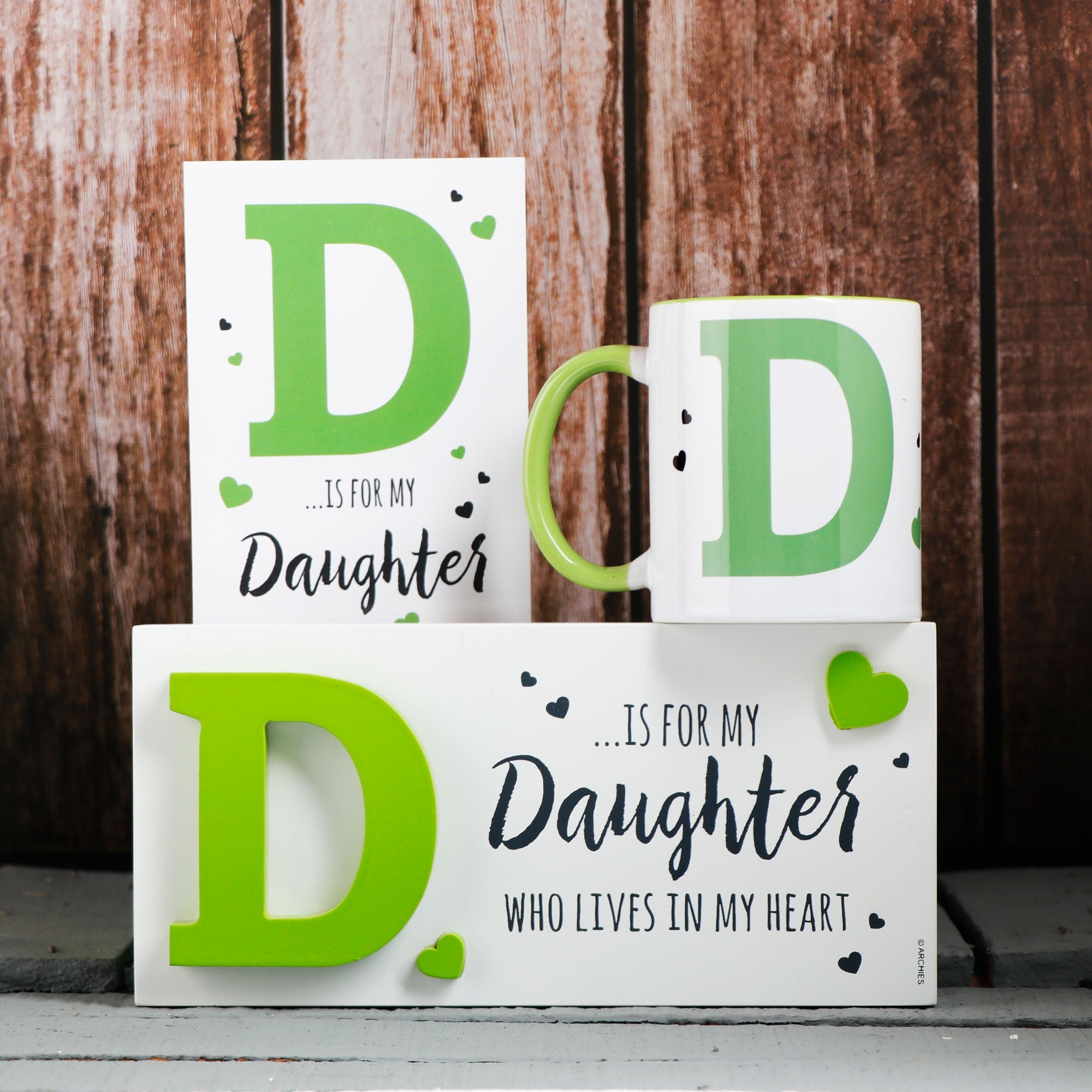 Archies | Archies KEEP SAKE Daughter Gift Combo with Ceramic Mug and Elevated Initial Quotation - with a FREE GREETING CARD 0