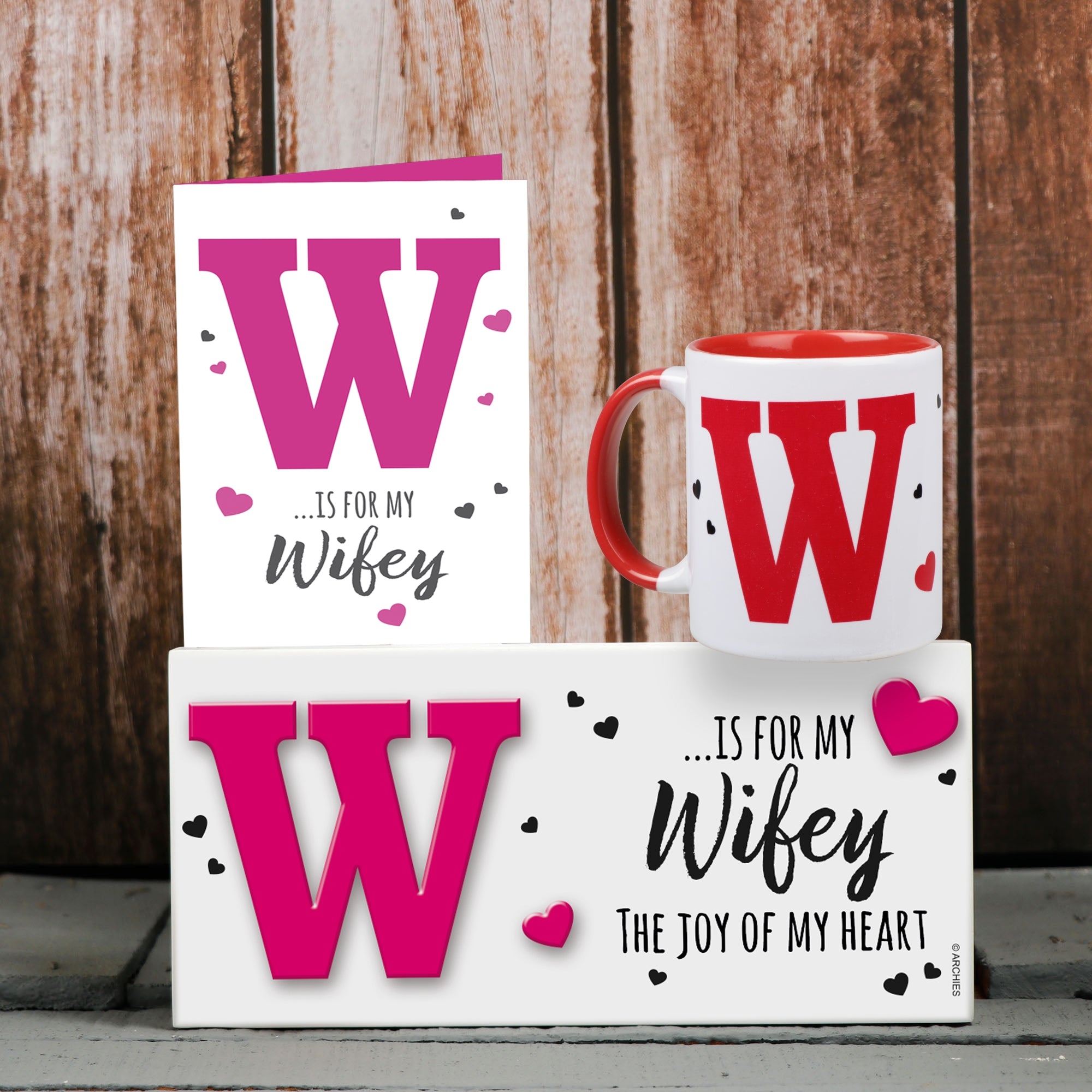 Archies | Archies KEEP SAKE Wife Gift Combo with Ceramic Mug and Elevated Initial Quotation - with a FREE GREETING CARD 0