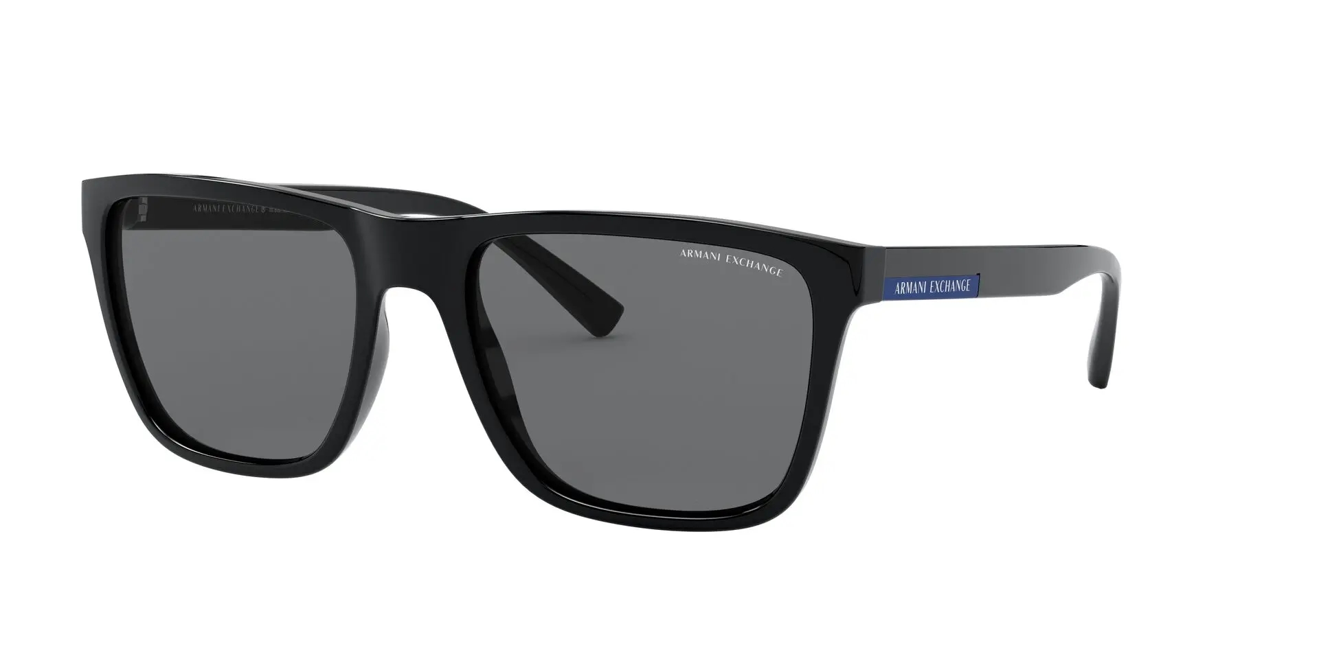 Armani Exchange AX4135S 59 Grey Polarized & Matte Black Polarized Sunglasses  | Sunglass Hut USA
