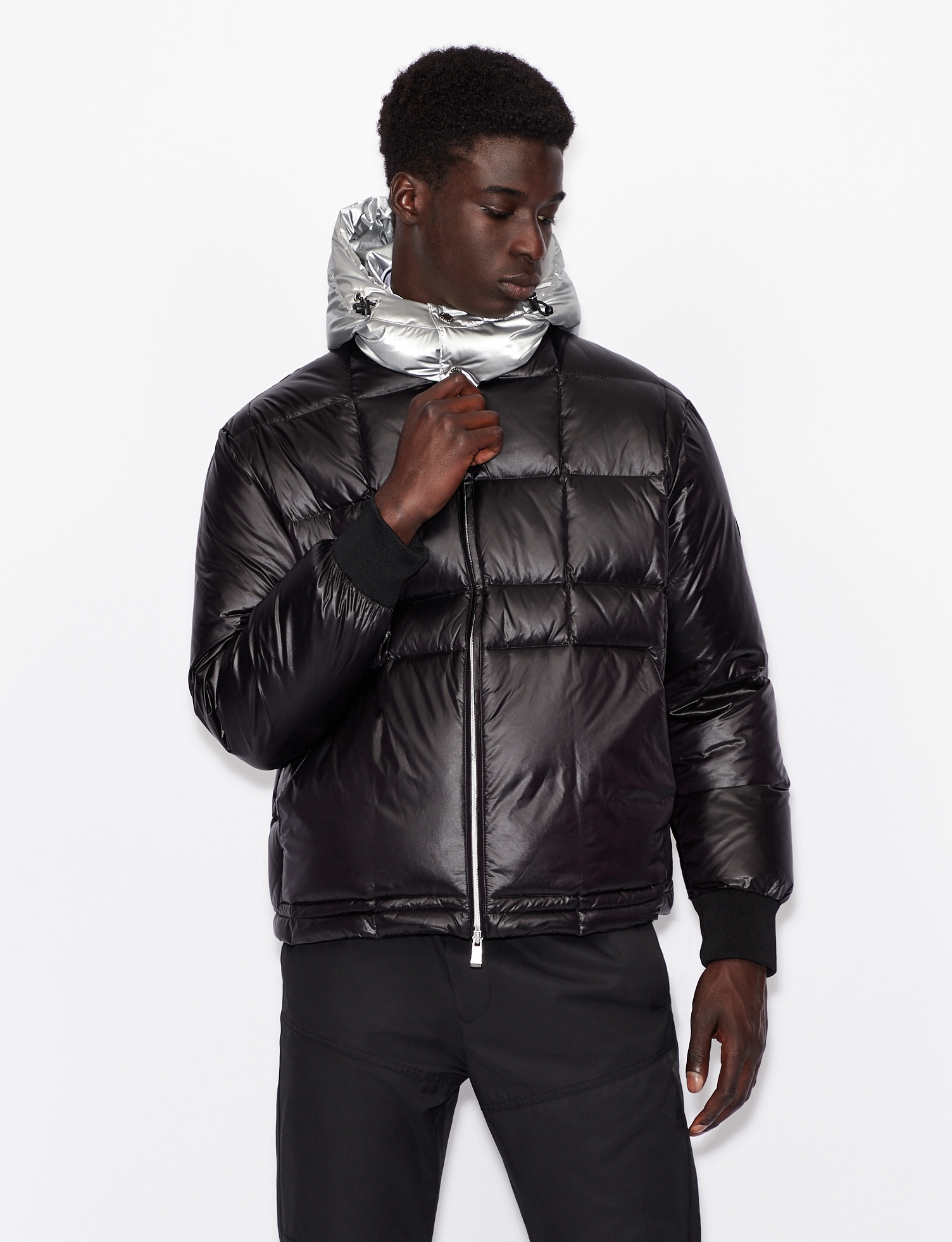 Solid Zip-Front Puffer Jacket with Detachable Hood