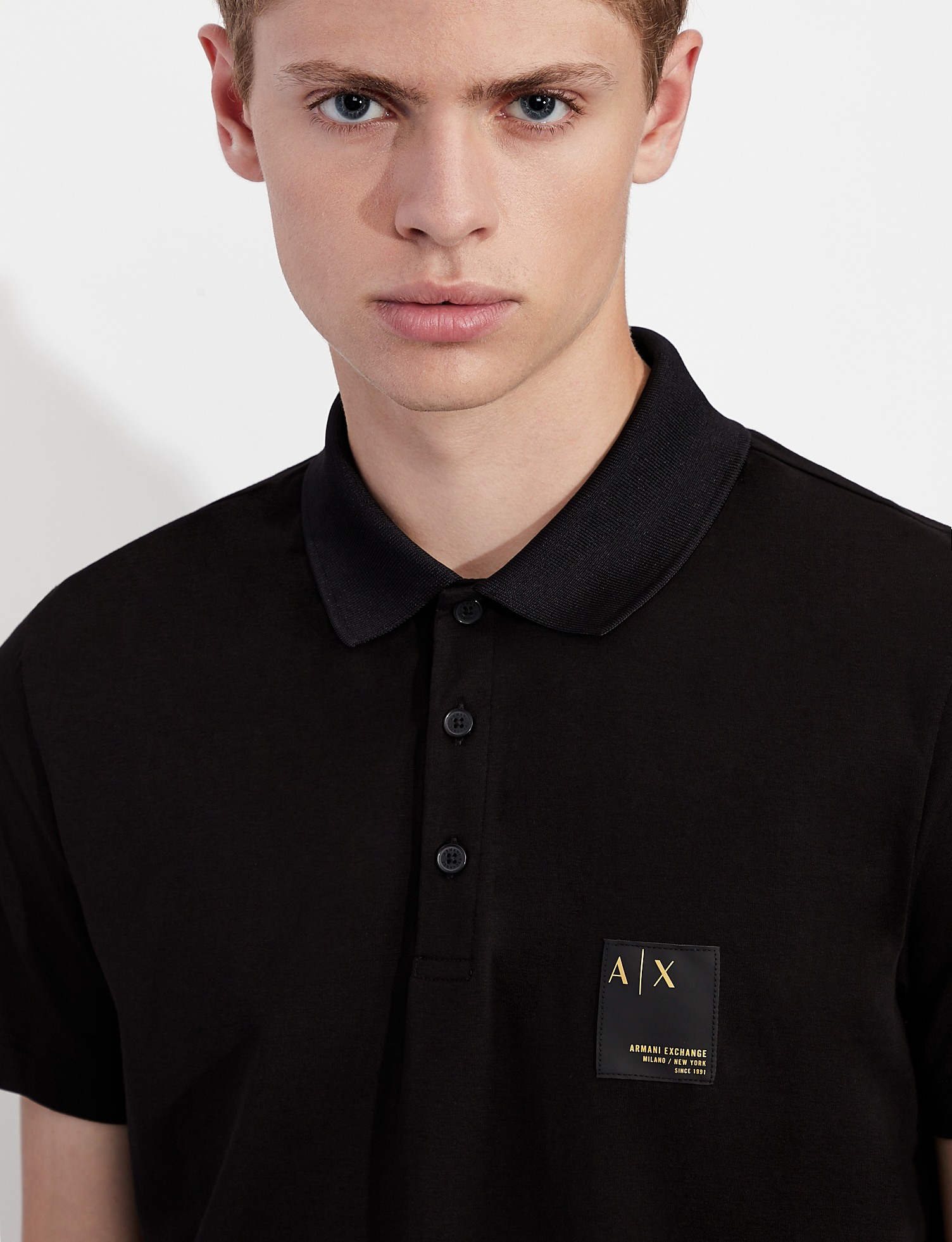 Slim Fit Polo TShirt with Patch Logo