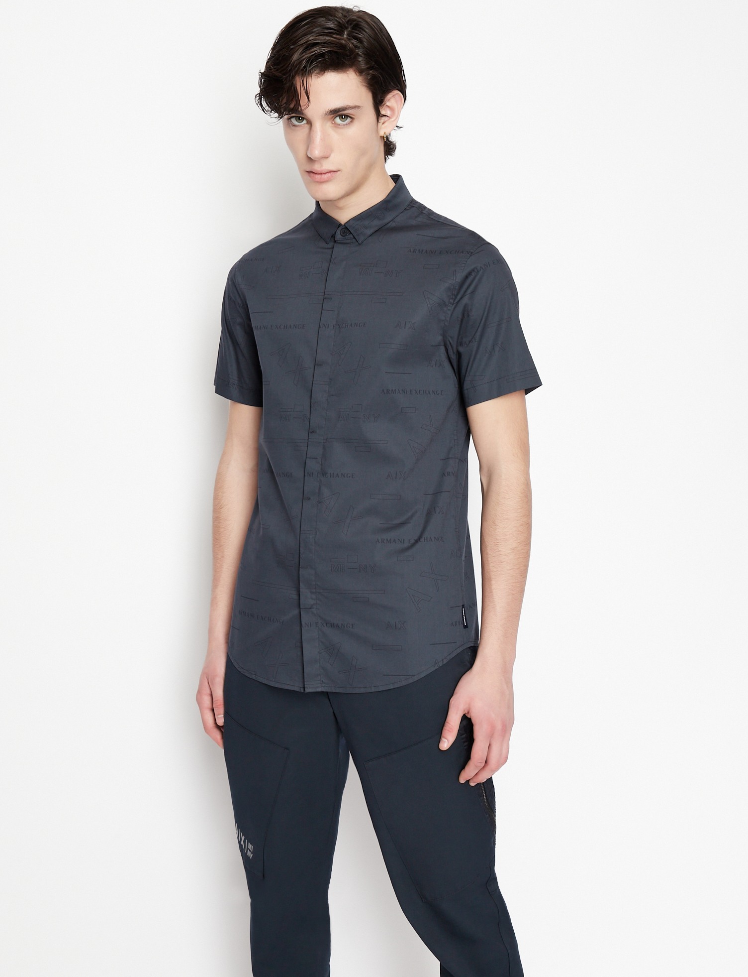 Men Blue Cotton  Shirt