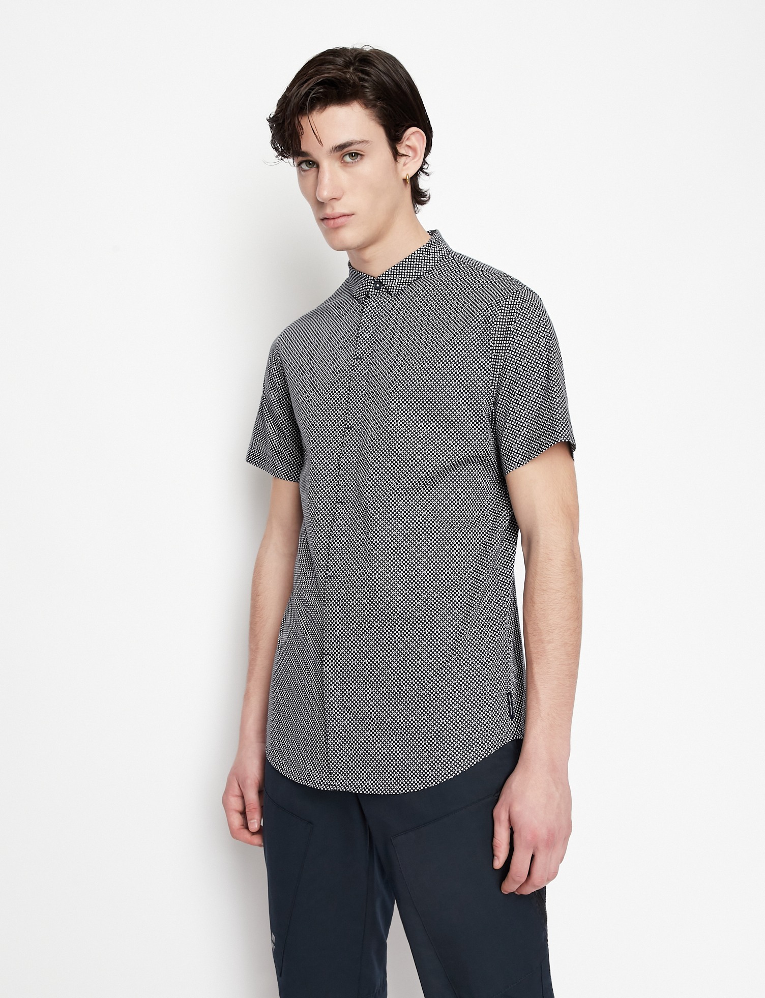 Mens armani short sleeve sale shirts