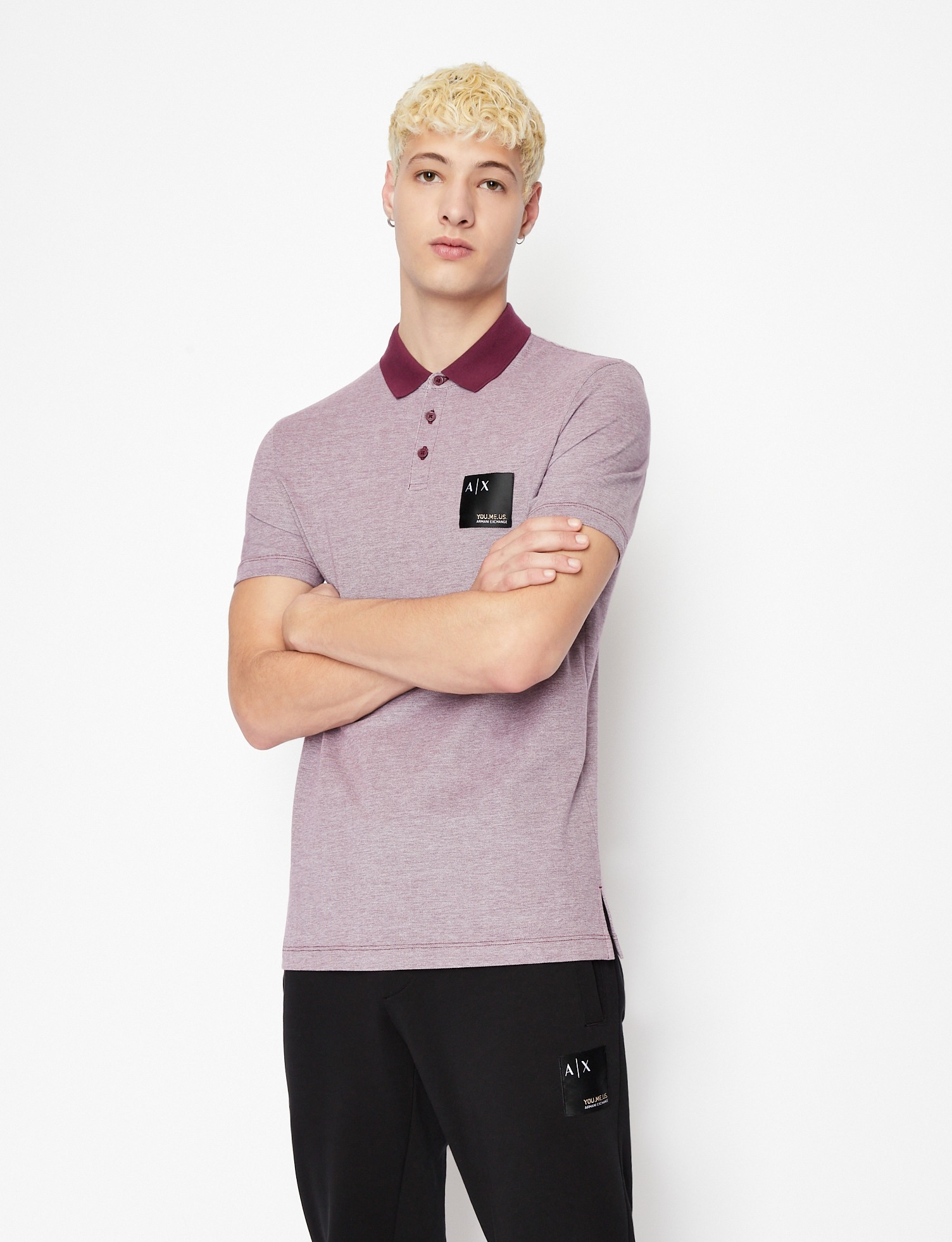 Men Purple Cotton  Polo T-Shirt