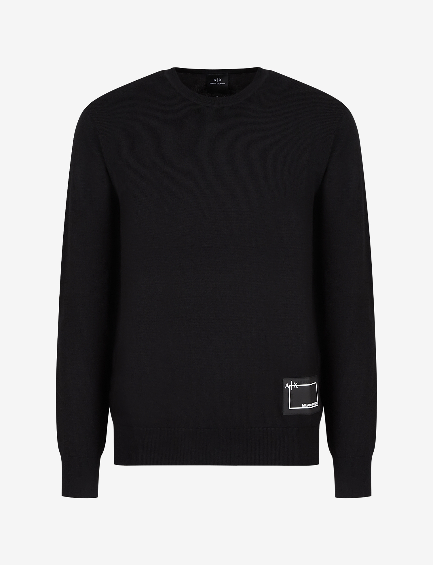 Merino Wool Pullover with Logo Patch