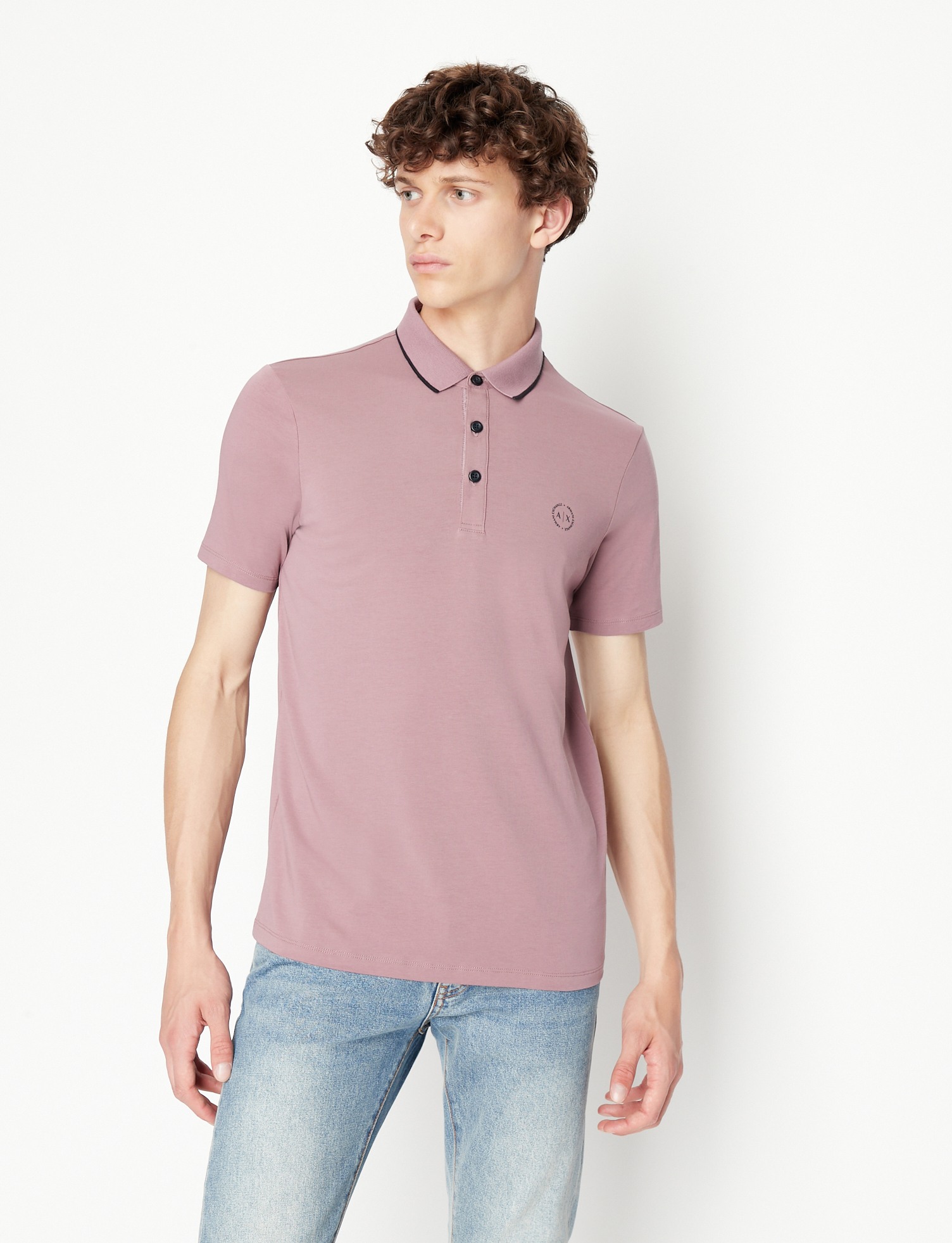Men Purple Cotton  Polo T-Shirt