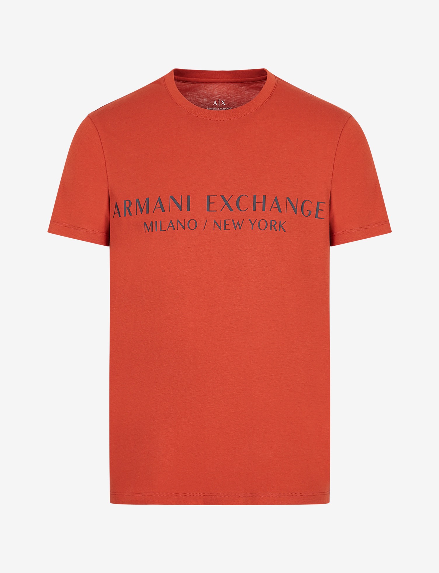 Men Orange Cotton  T-Shirt