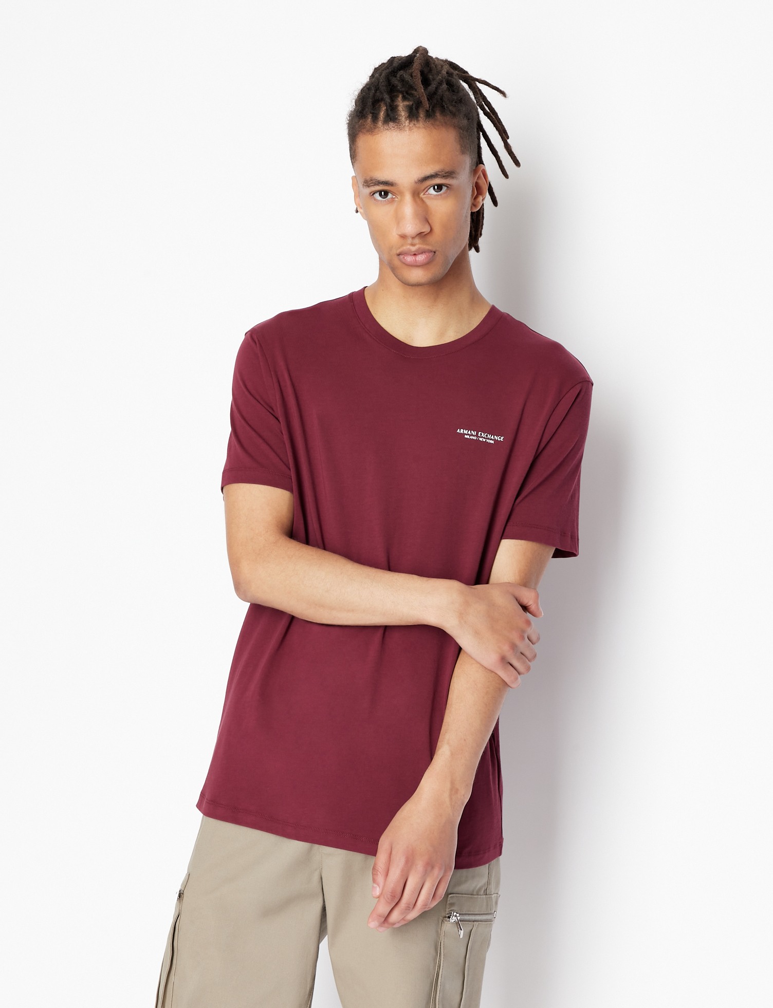 Men Purple Cotton  T-Shirt