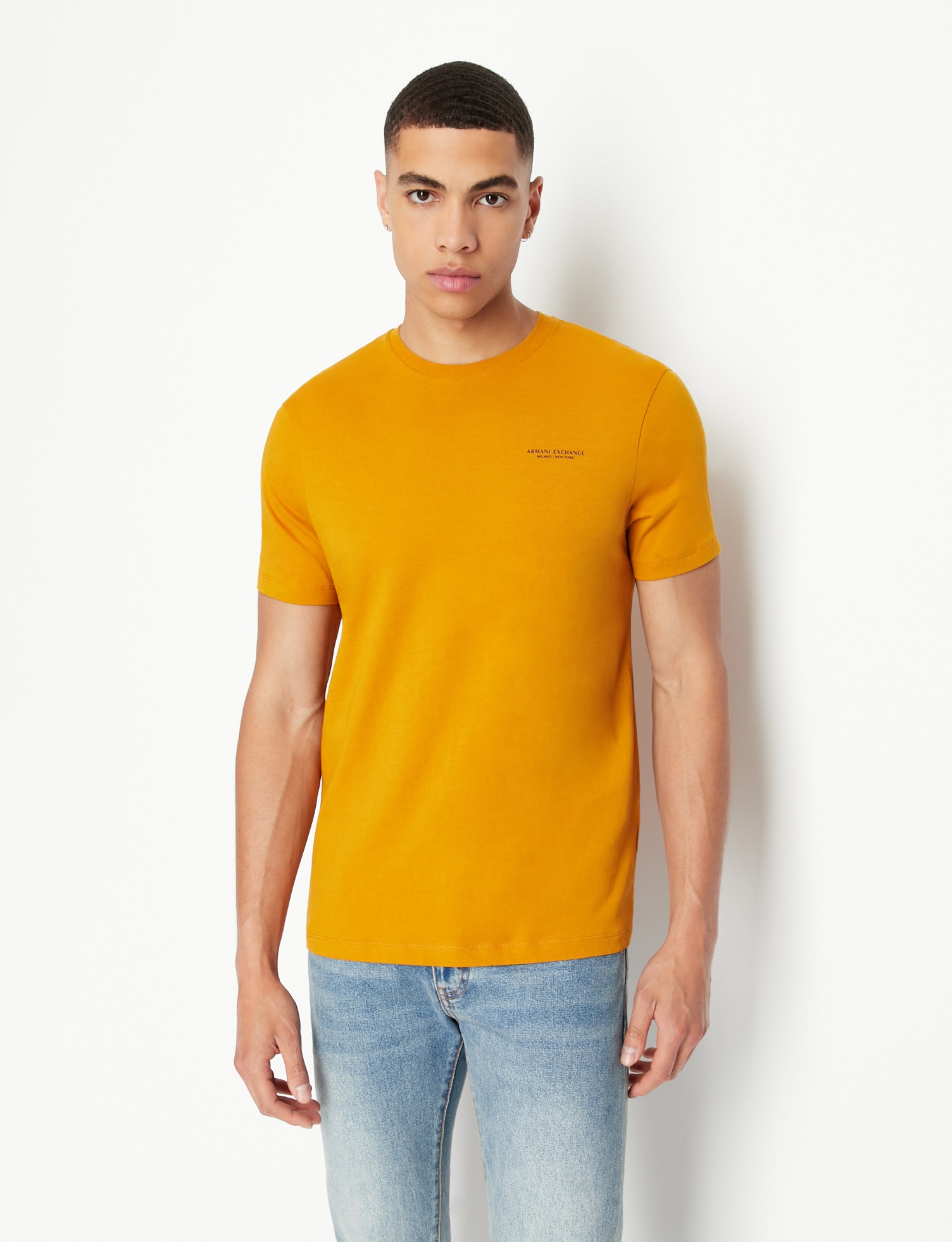 Men Brown Cotton  T-Shirt