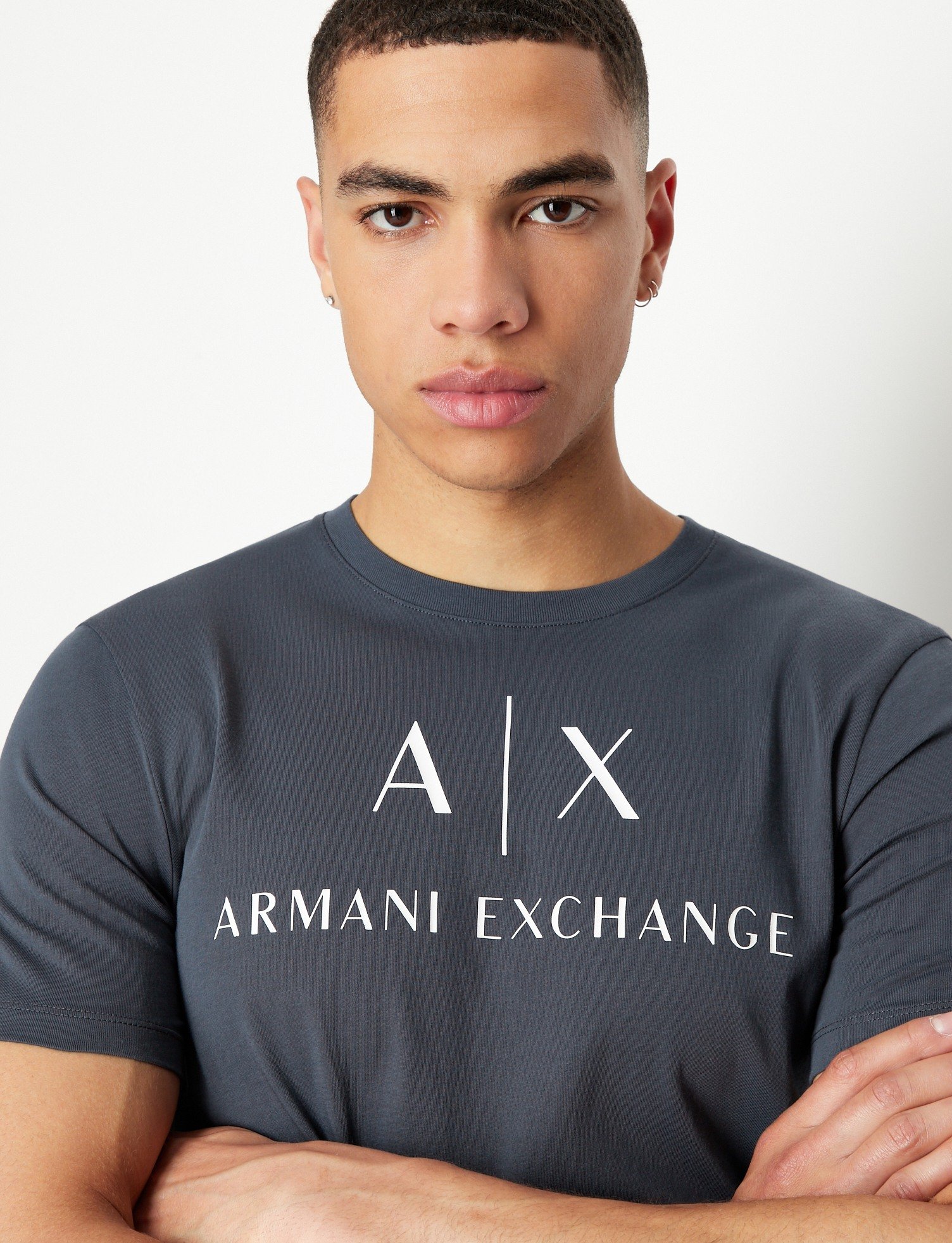 Logo Print Slim Fit CrewNeck TShirt