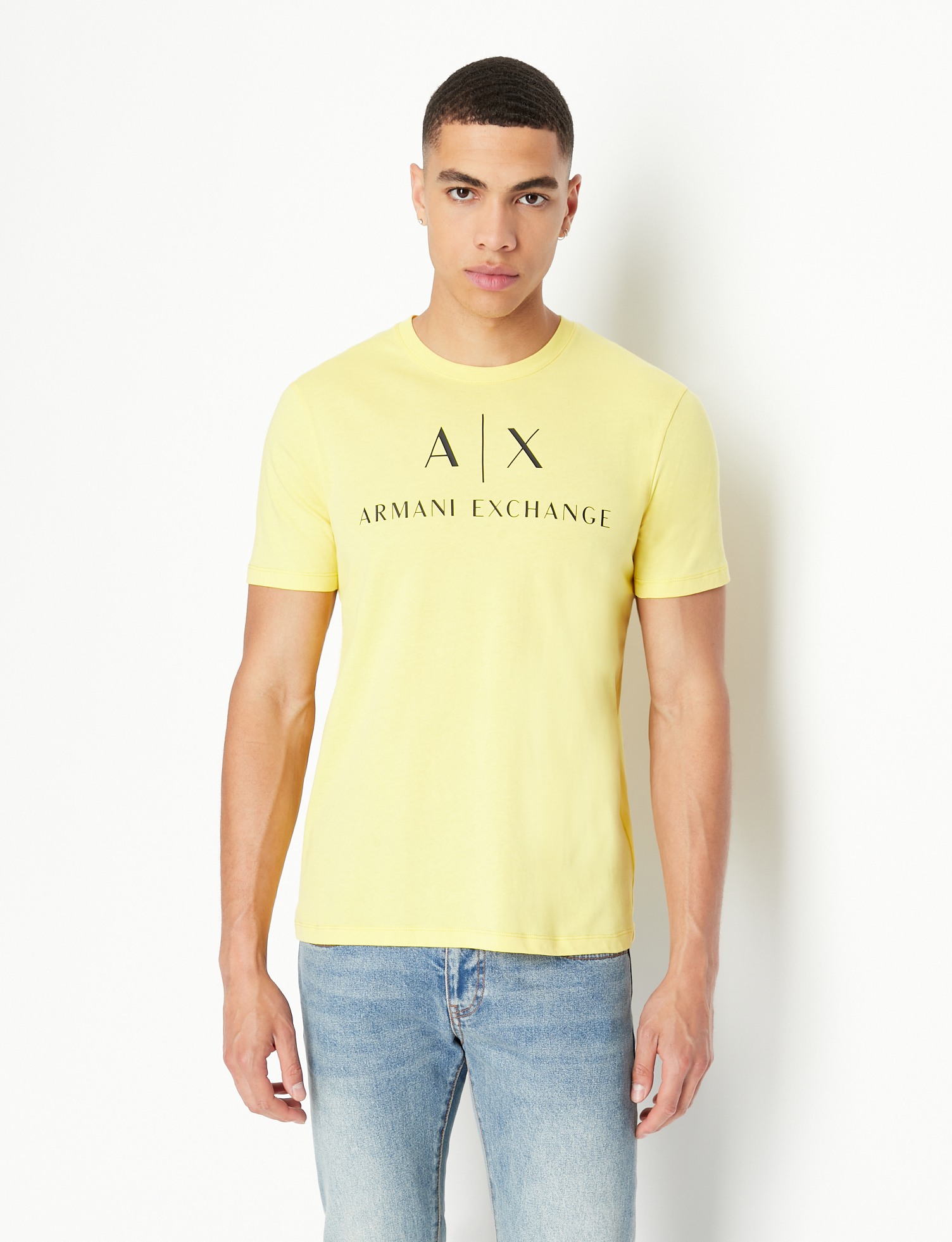 Men Yellow Cotton  T-Shirt