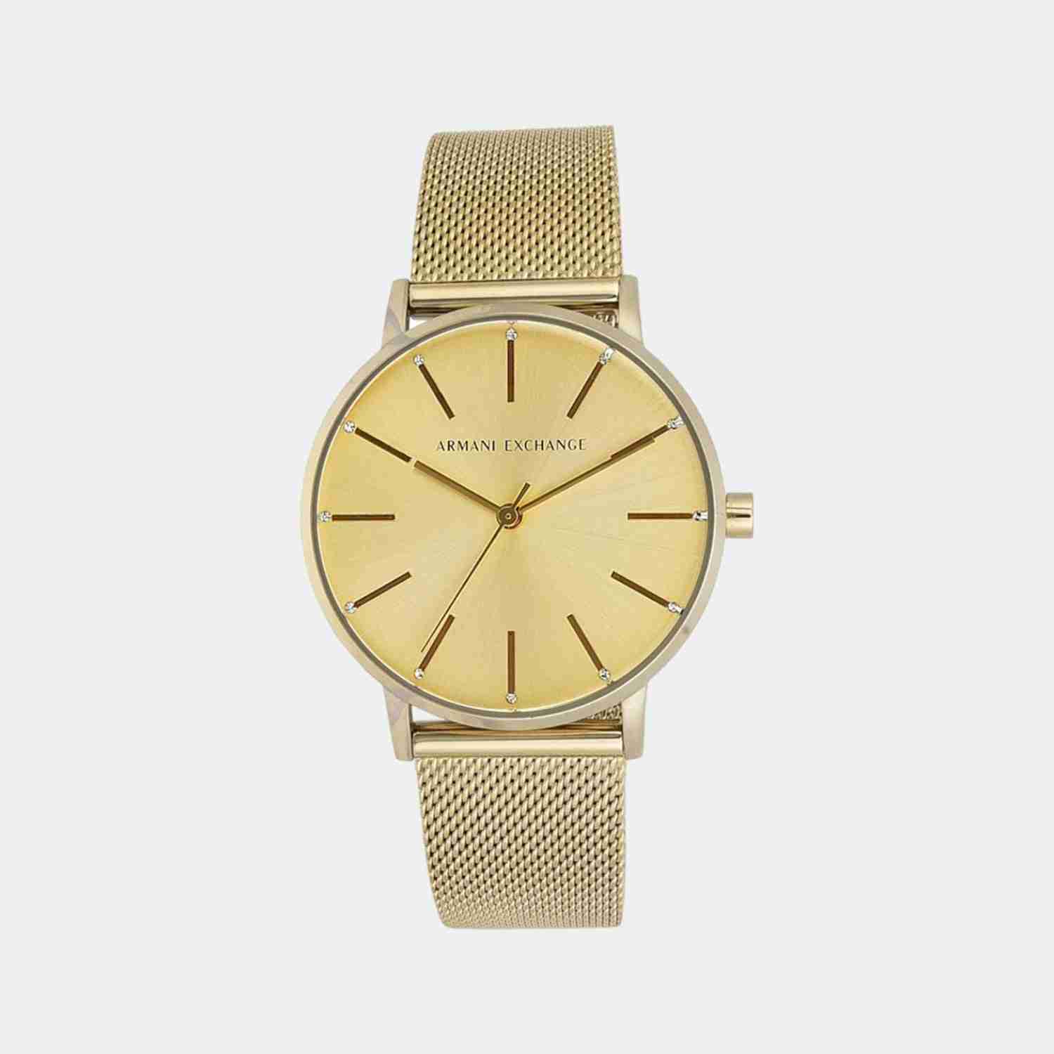 Lola Women Quartz Gold Dial Analog Stainless Steel Watch AX5536