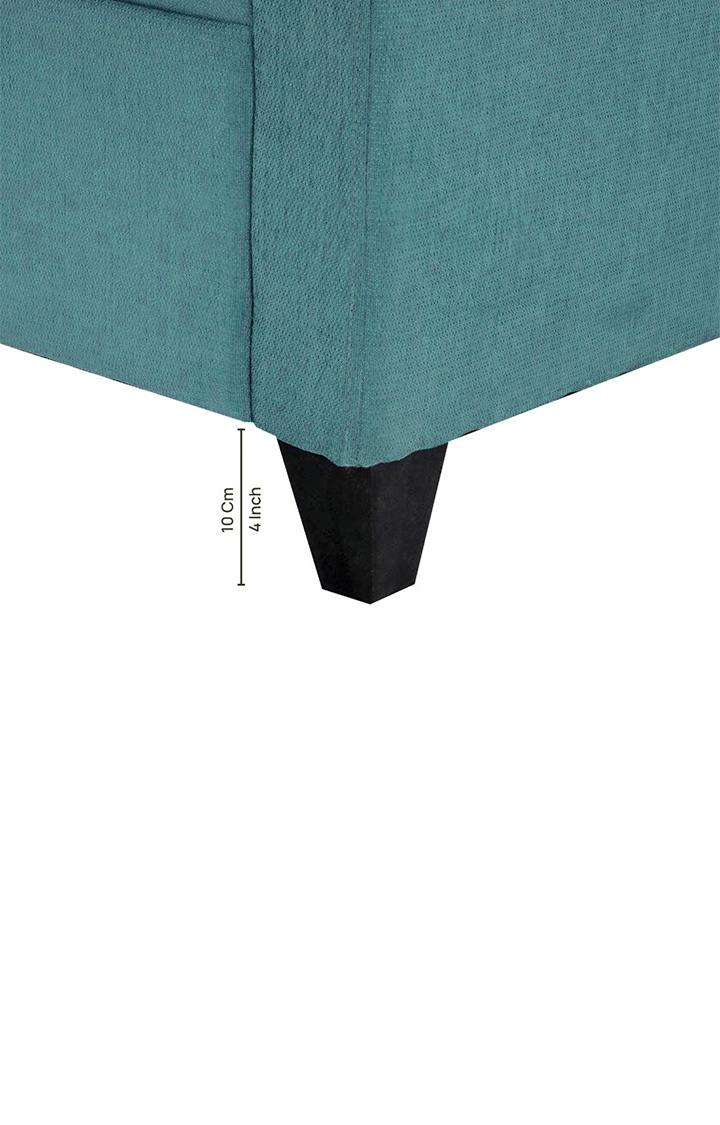 neudot Saya LHS Sectional Sofa for Living Room |6 Person Sofa| Premium Fabric with Cushioned Armrest | 12 Months Warranty| Solid Wood Frame| 6 Seater in Saya Teal Color DIY(Do-It-Yourself)