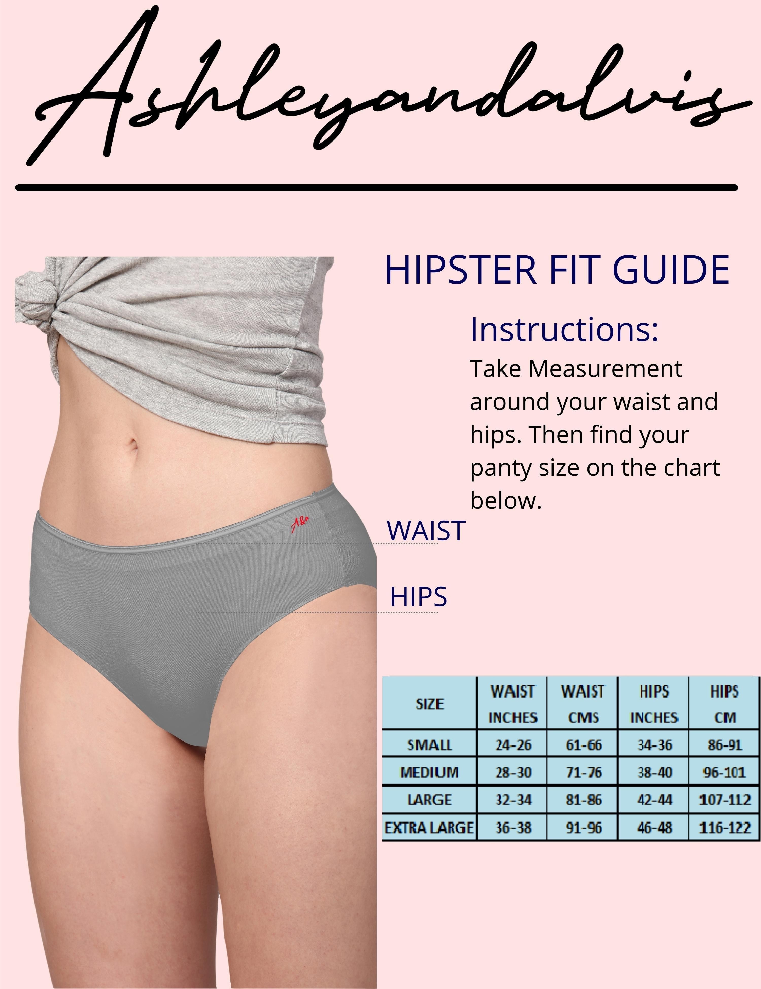 AshleyandAlvis | AshleyandAlvis Women's Panties Micro Modal, Anti Bacterial, Skinny Soft, Premium Hipster  -No Itching, Sweat Proof, Double In-seam Gusset 6