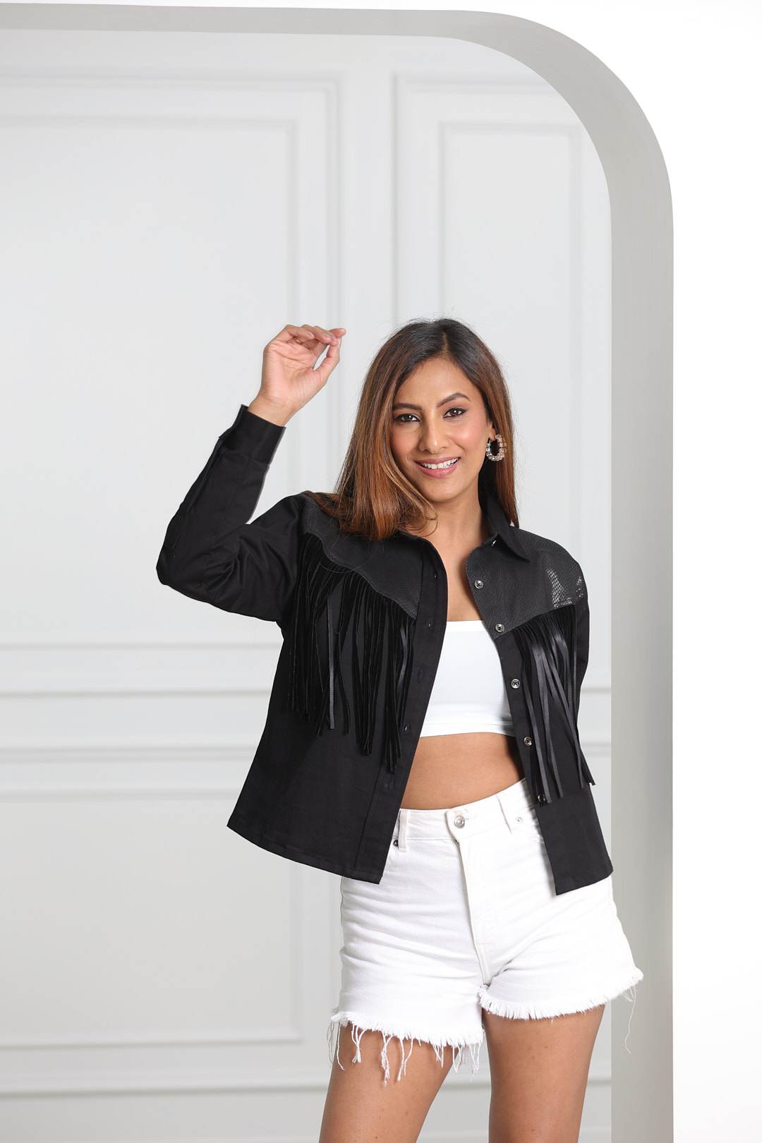 Black tassel jacket Shirt