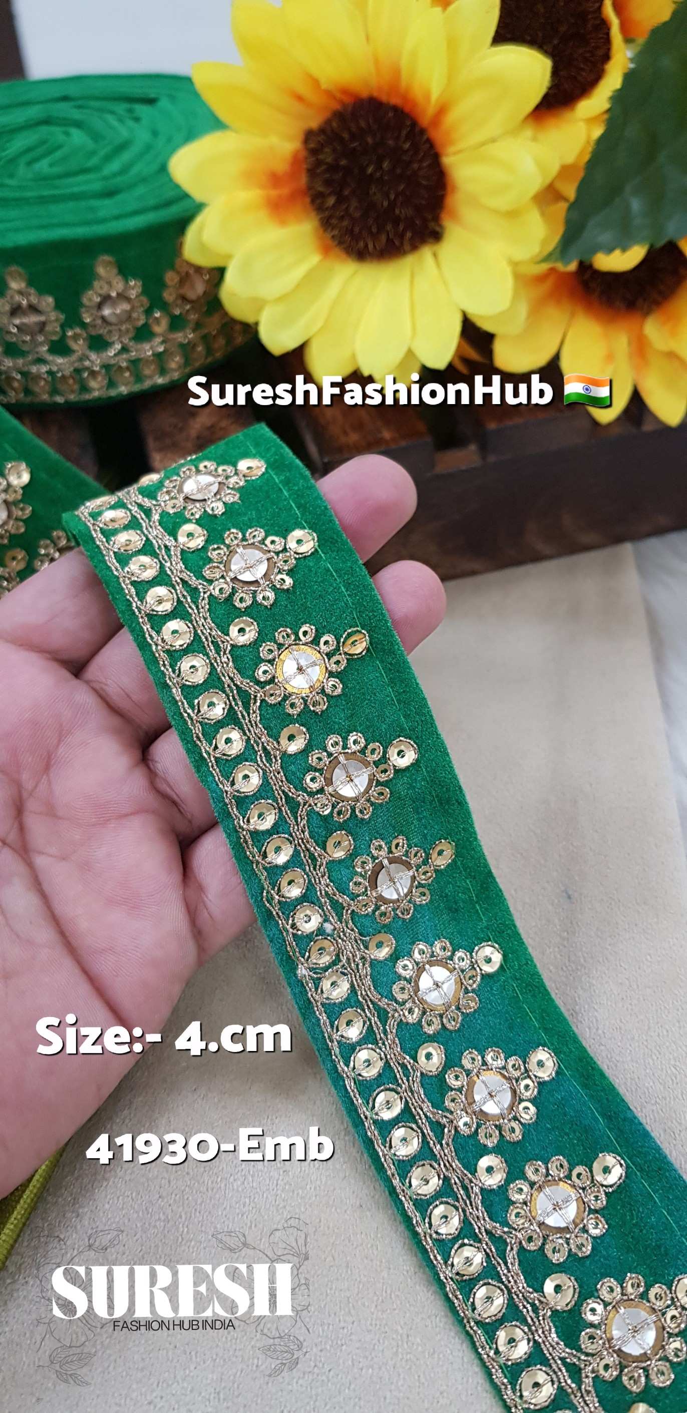 Velvet Regal Shine Lace – Green