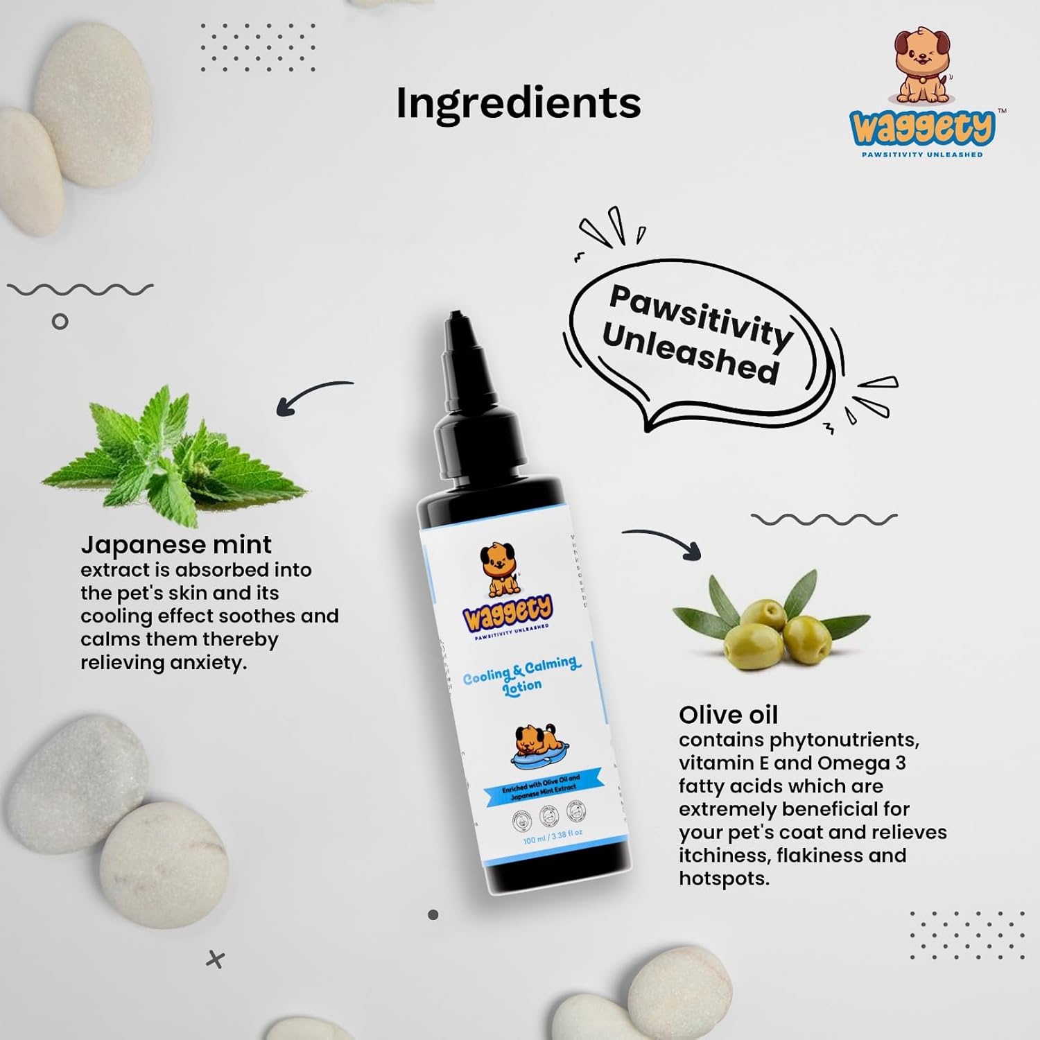 Waggety Cooling & Calming Lotion for Dogs, 100 ml