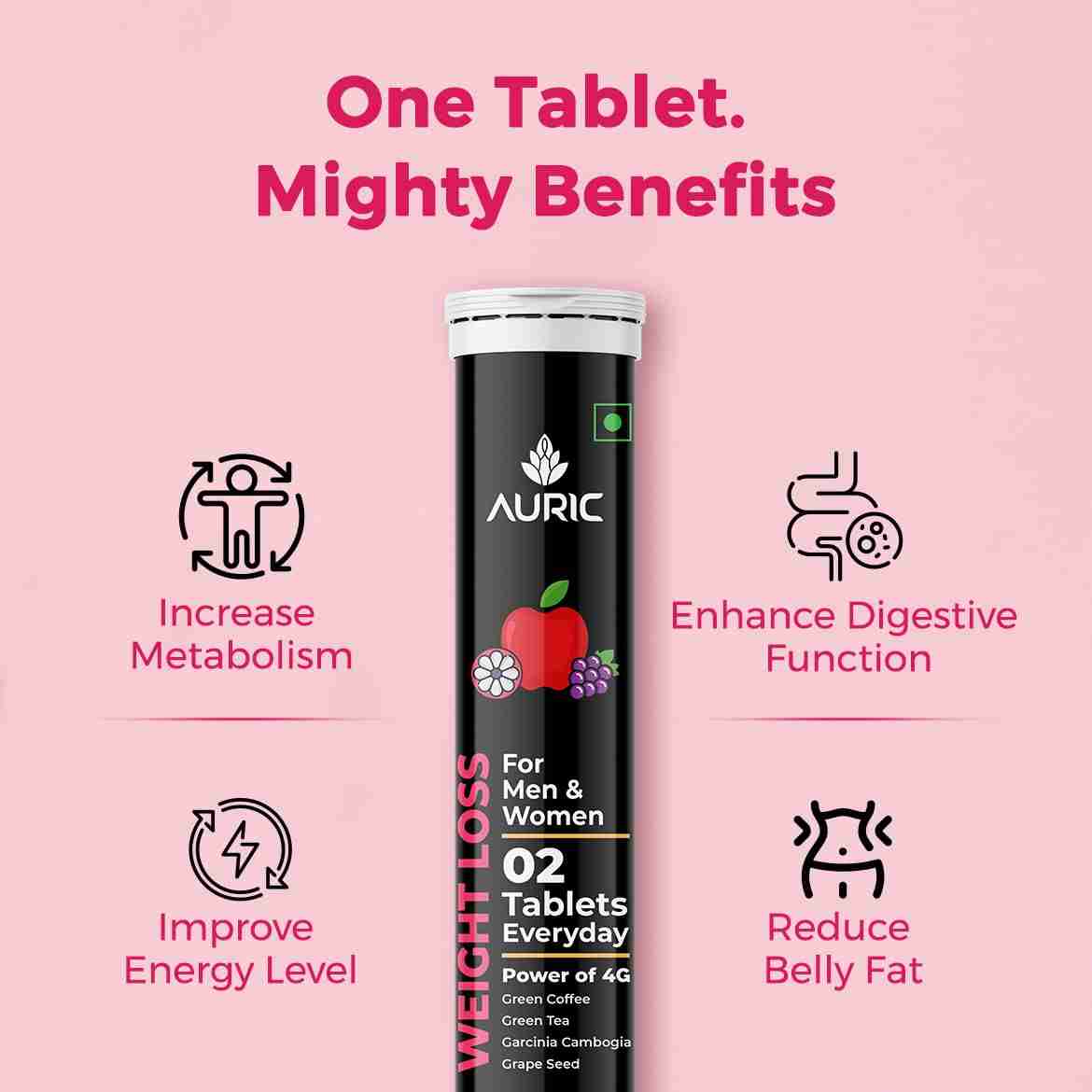 Auric Get Slim Effervescent | 60 Tab