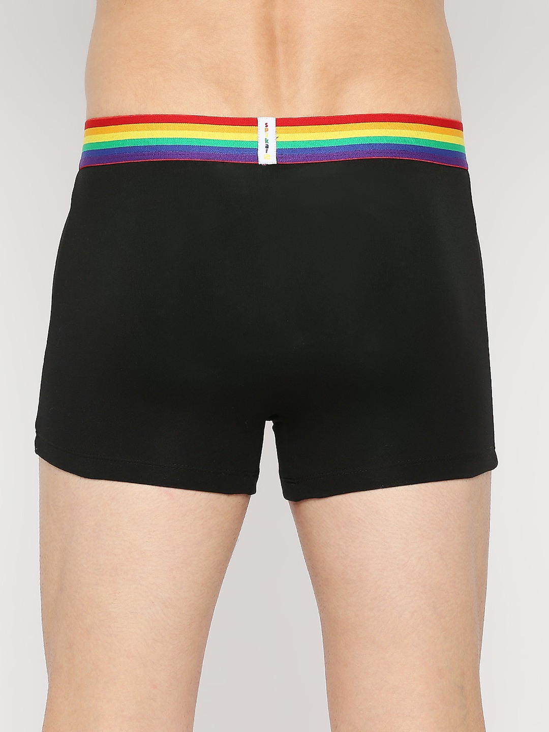 Underjeans by Spykar Men Black Cotton Blend Trunk