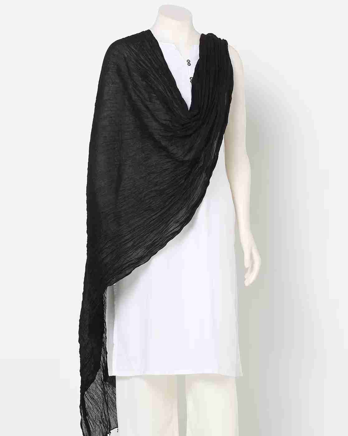 Crushed Dupatta with Beaded Border