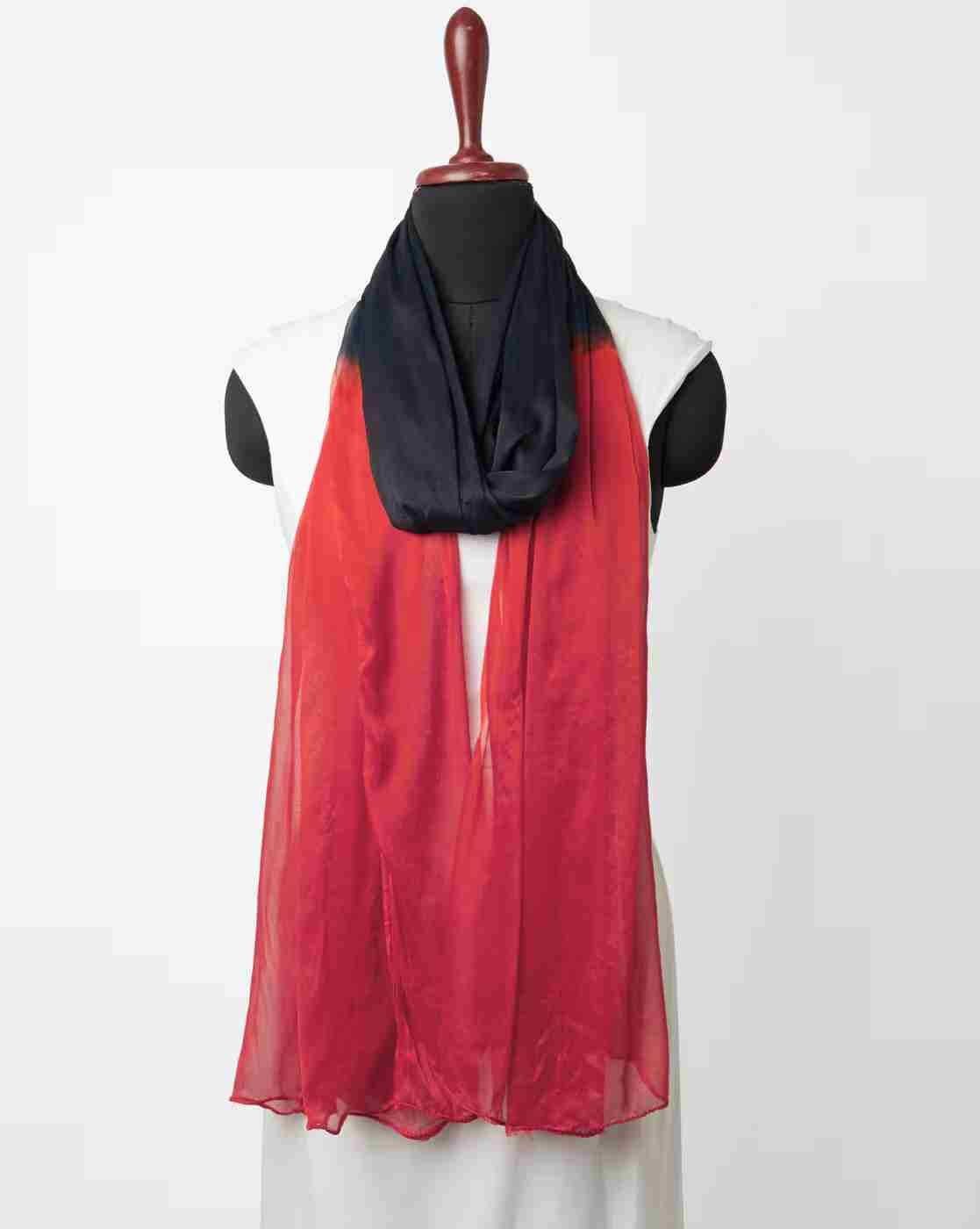 Colourblock Semi-Sheer Dupatta