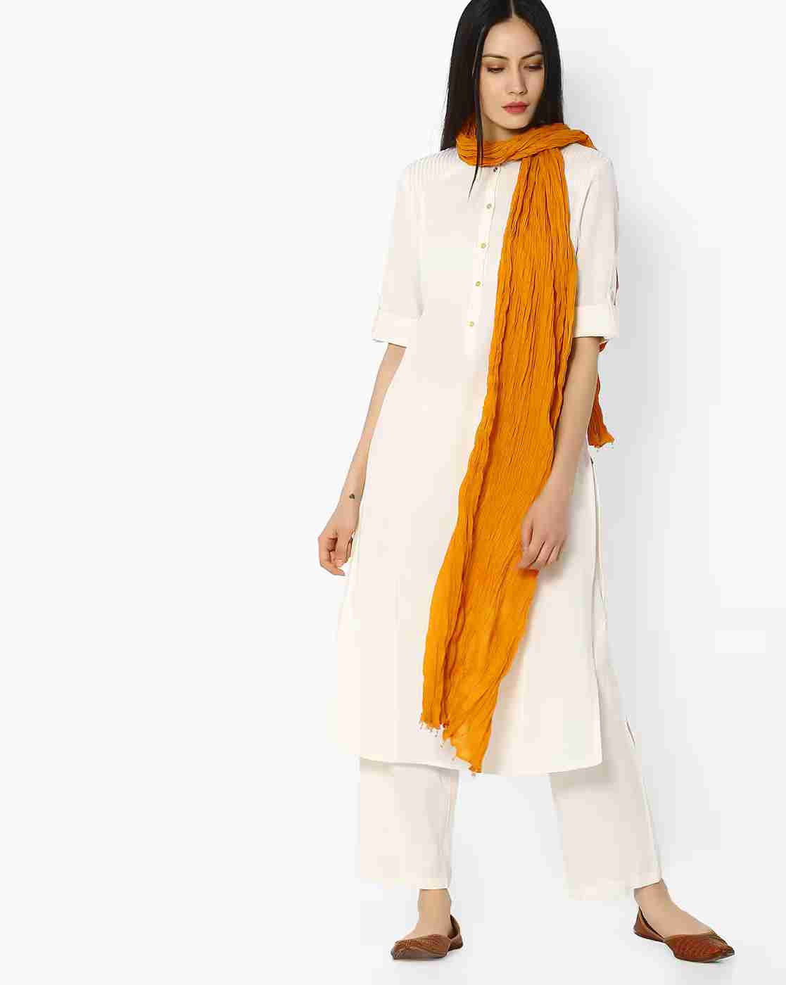 Crushed Dupatta with Beaded Border
