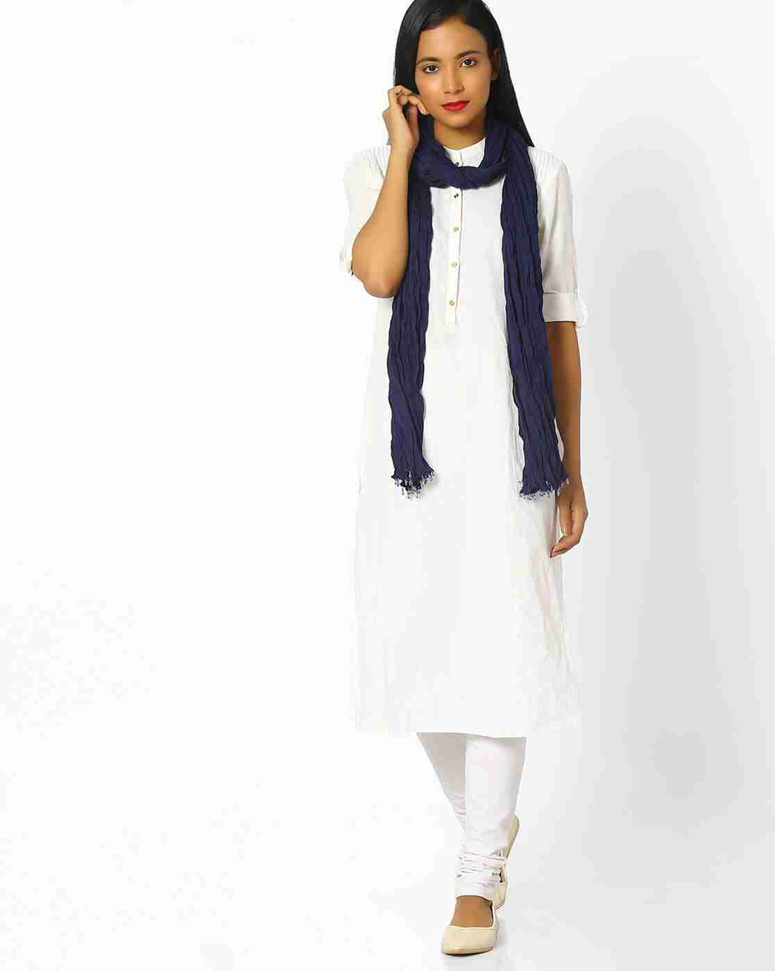 AVAASA MIX N' MATCH | Crushed Dupatta with Beaded Tassels|0