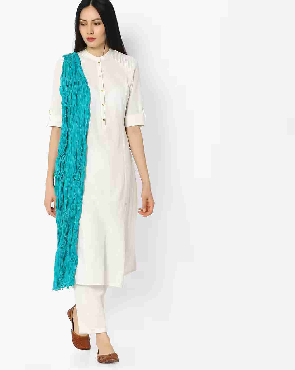 Crushed Dupatta with Beaded Border