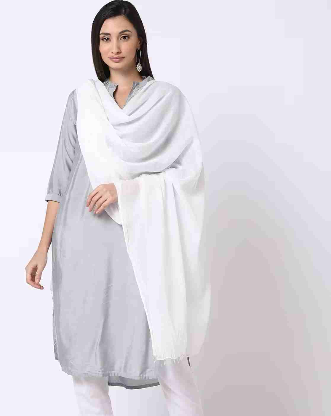 AVAASA MIX N' MATCH | Crushed Dupatta with Beaded Tassels|0