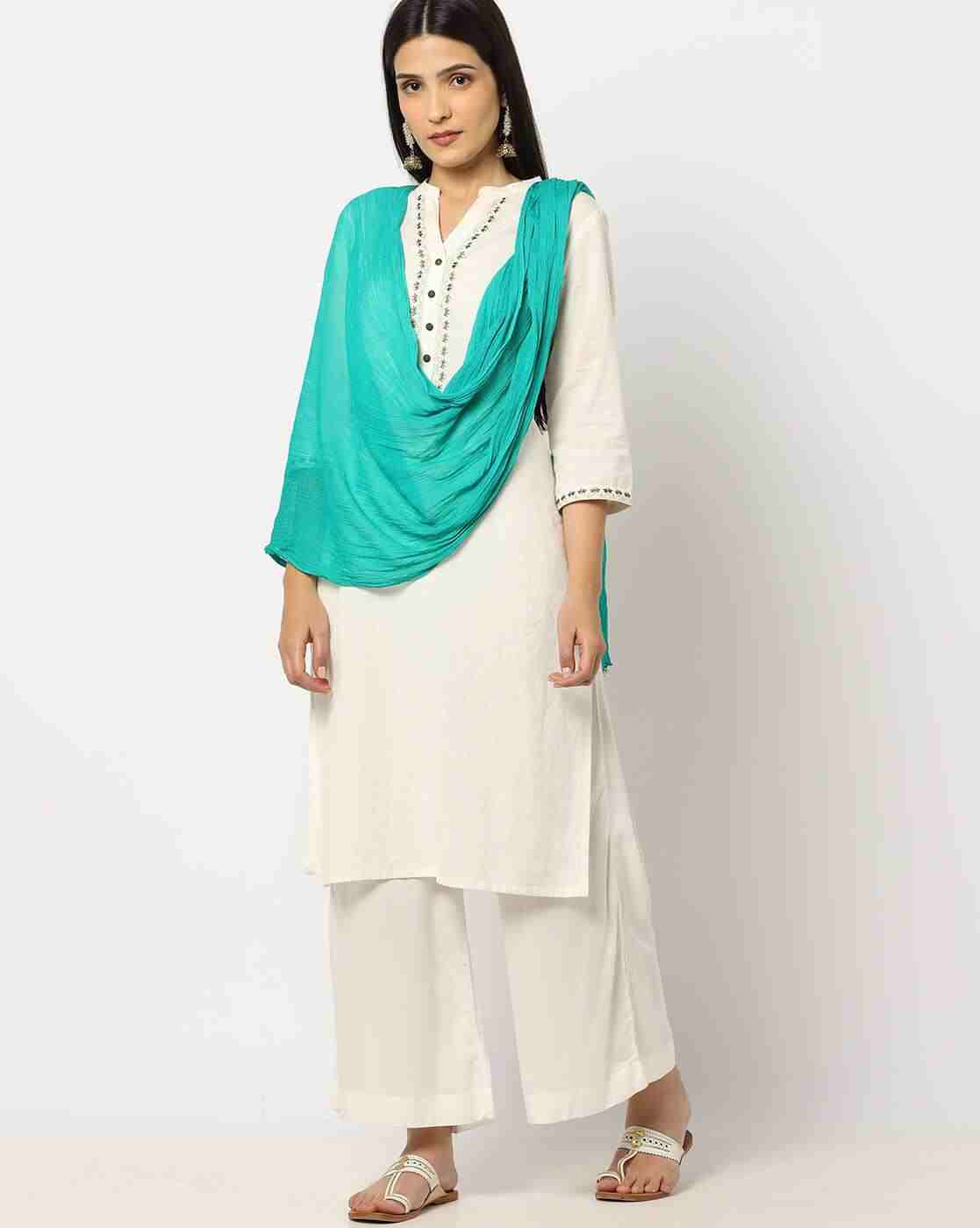 Crushed Dupatta with Beaded Hem