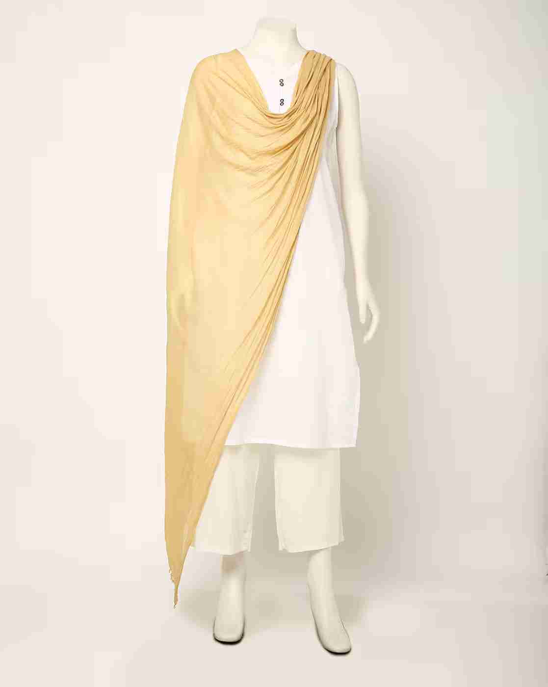 Crushed Dupatta with Beaded Hems