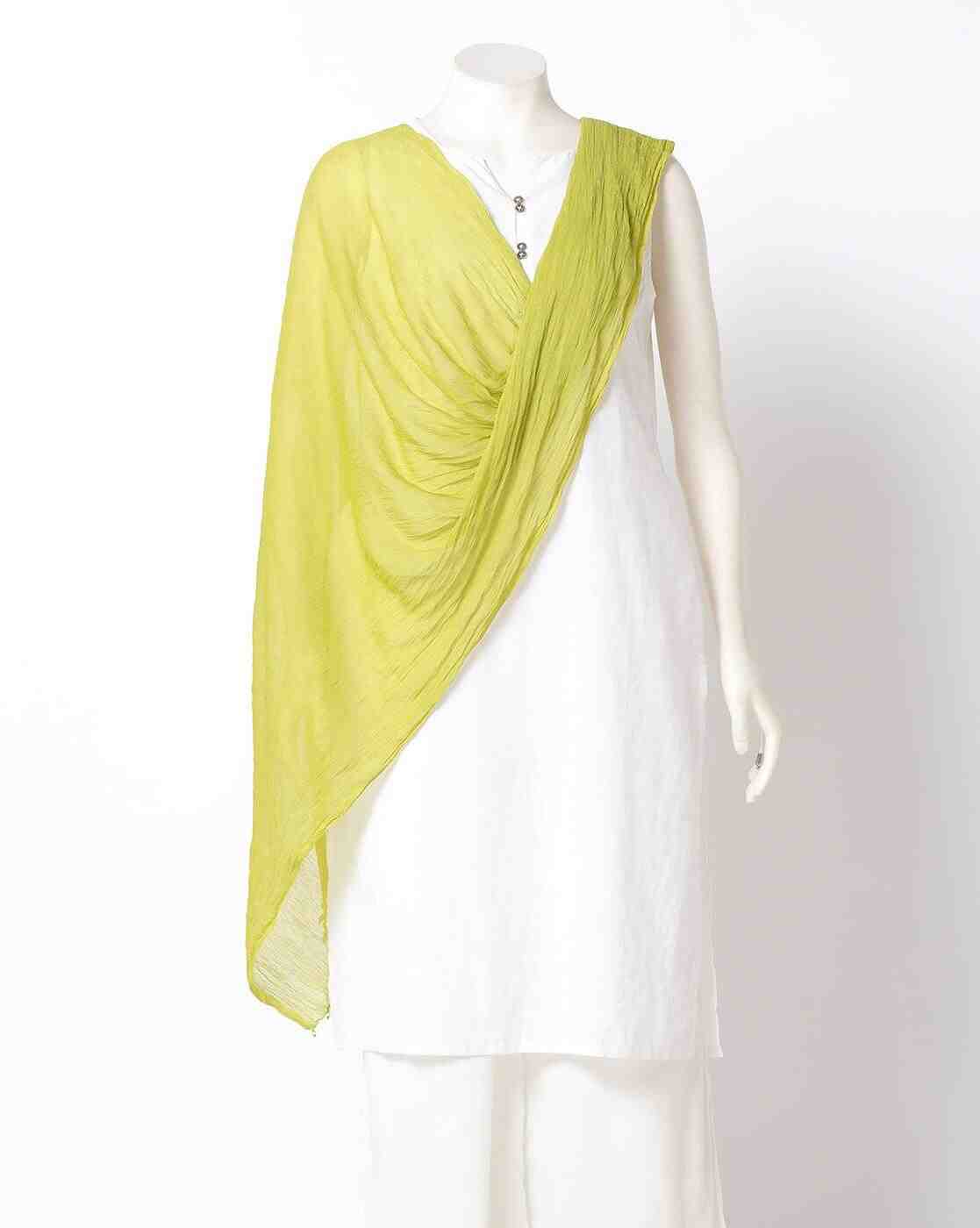 AVAASA MIX N' MATCH | Crushed Dupatta with Beaded Hems|0