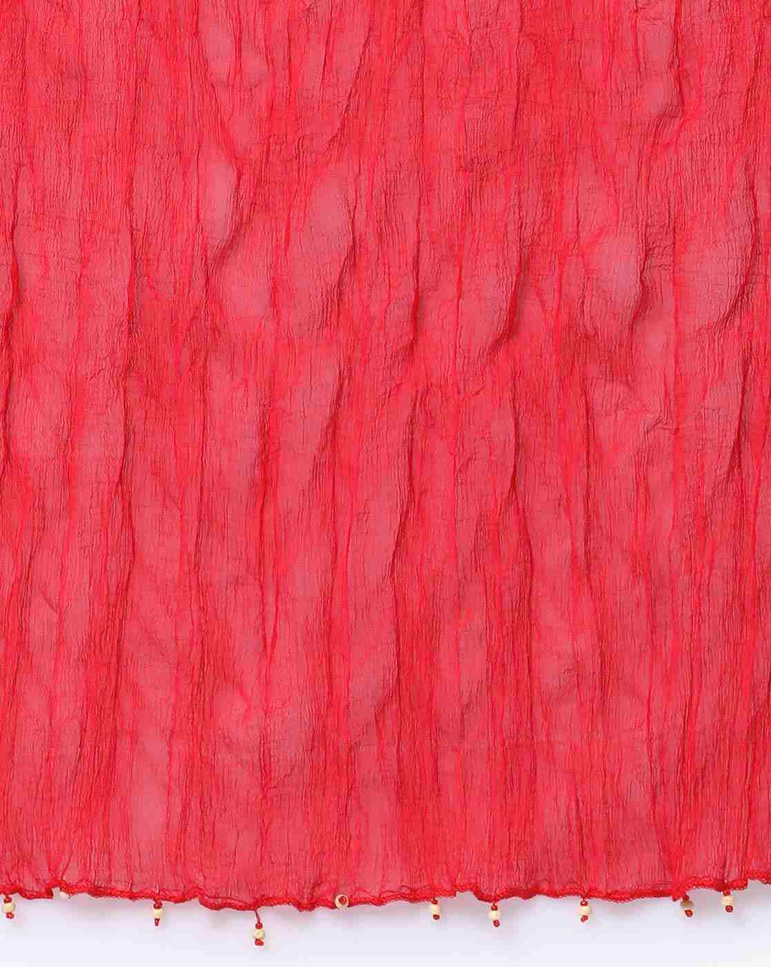 AVAASA MIX N' MATCH | Crushed Dupatta with Beaded Hems|2