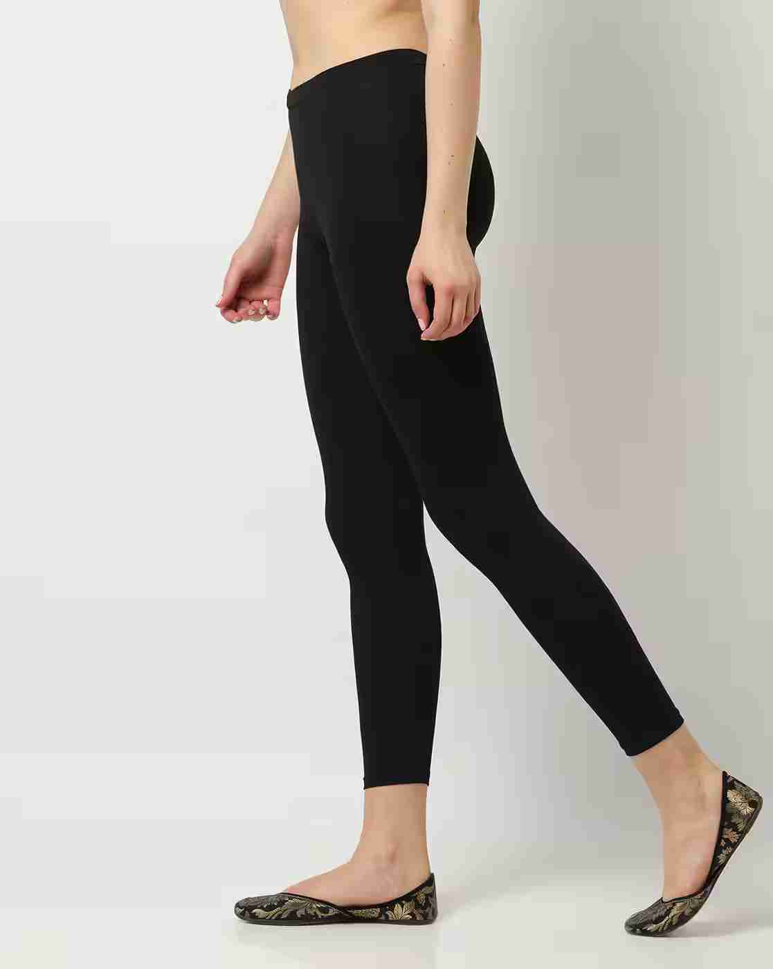 AVAASA MIX N' MATCH | Ankle-Length Leggings with Elasticated Waist|1