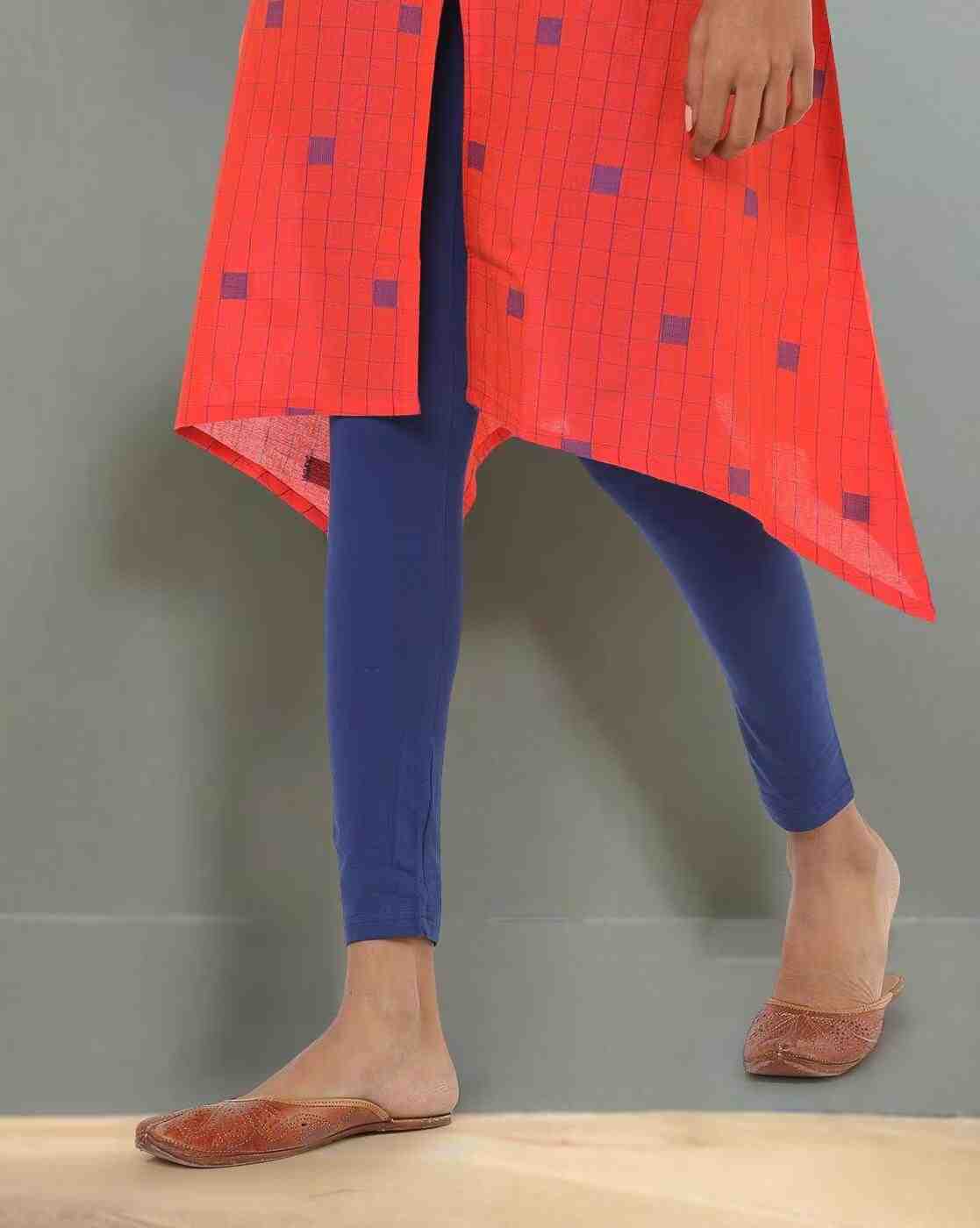 AVAASA MIX N' MATCH | Ankle-Length Leggings with Elasticated Waist|0
