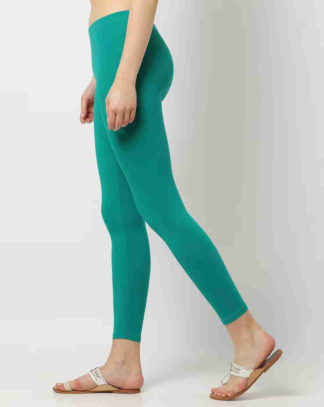 AVAASA MIX N' MATCH | Ankle-Length Leggings with Elasticated Waist|1