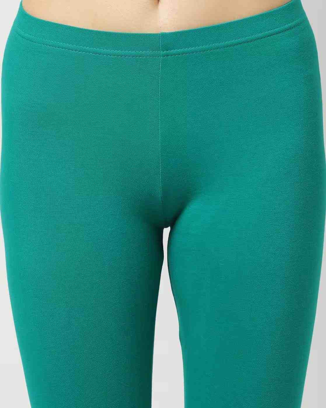 AVAASA MIX N' MATCH | Ankle-Length Leggings with Elasticated Waist|2