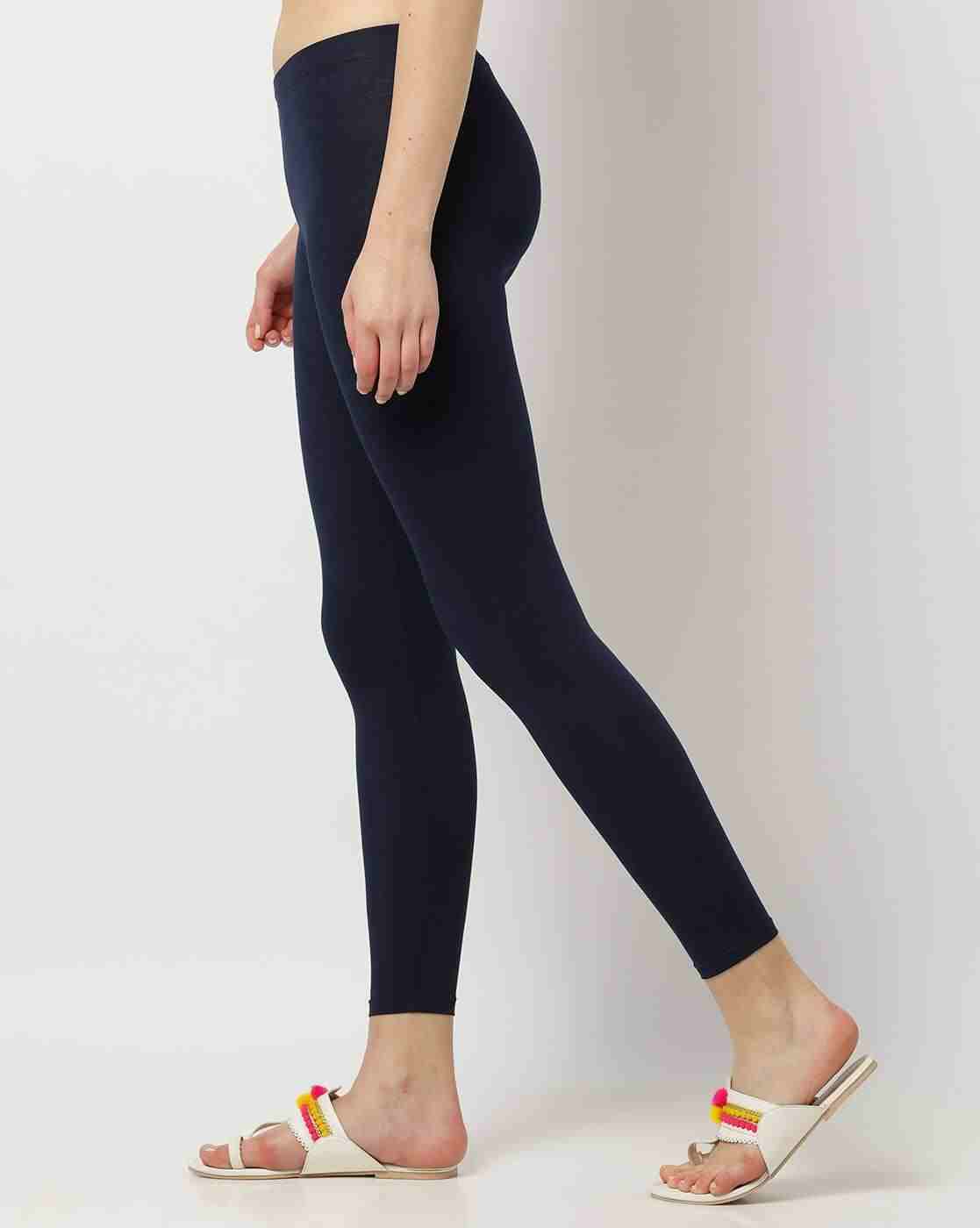 AVAASA MIX N' MATCH | Ankle-Length Leggings with Elasticated Waist|1