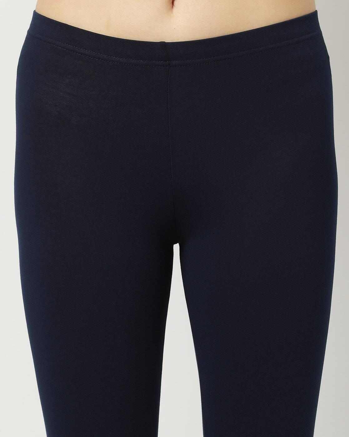 AVAASA MIX N' MATCH | Ankle-Length Leggings with Elasticated Waist|2