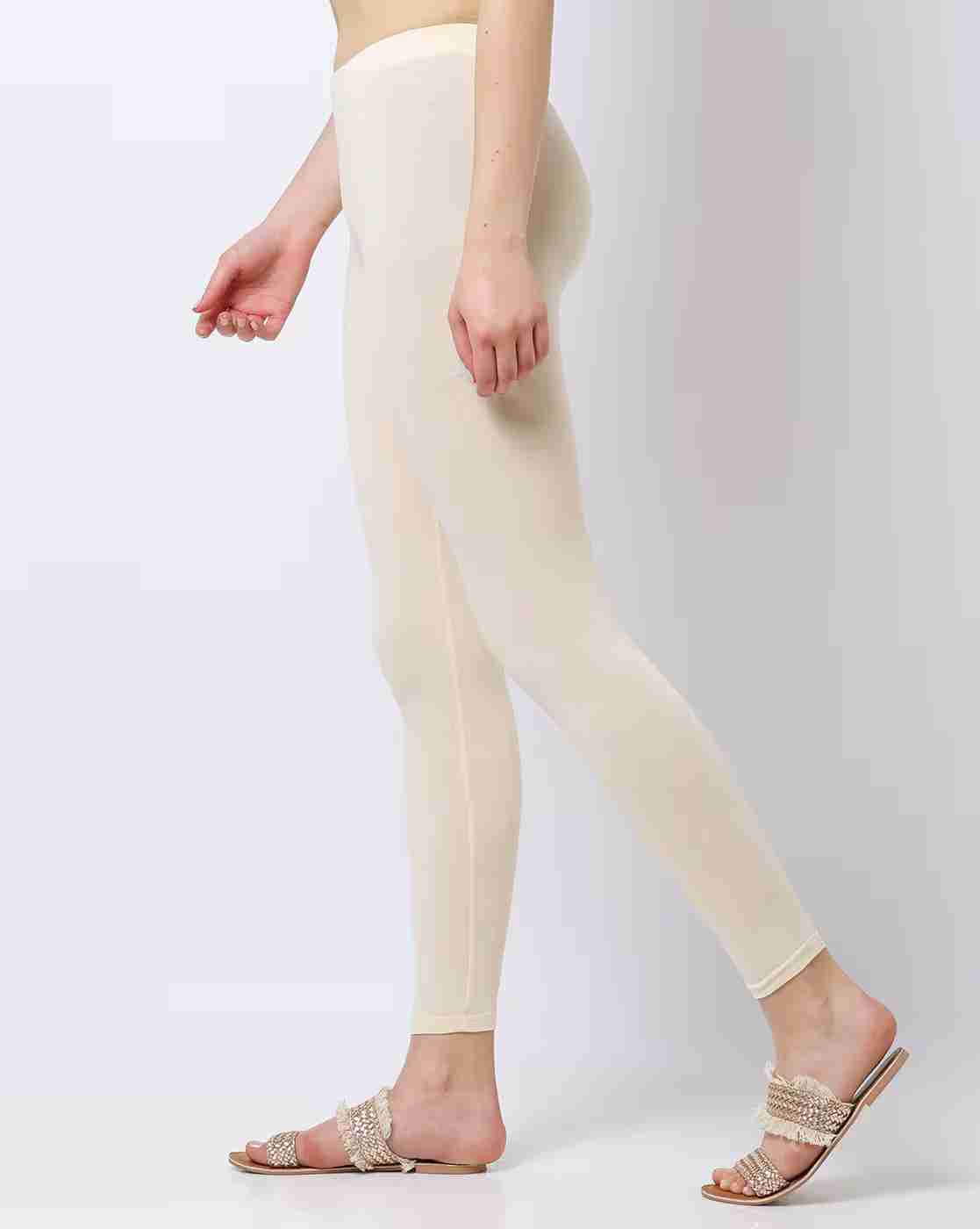 AVAASA MIX N' MATCH | Ankle-Length Leggings with Elasticated Waist|1