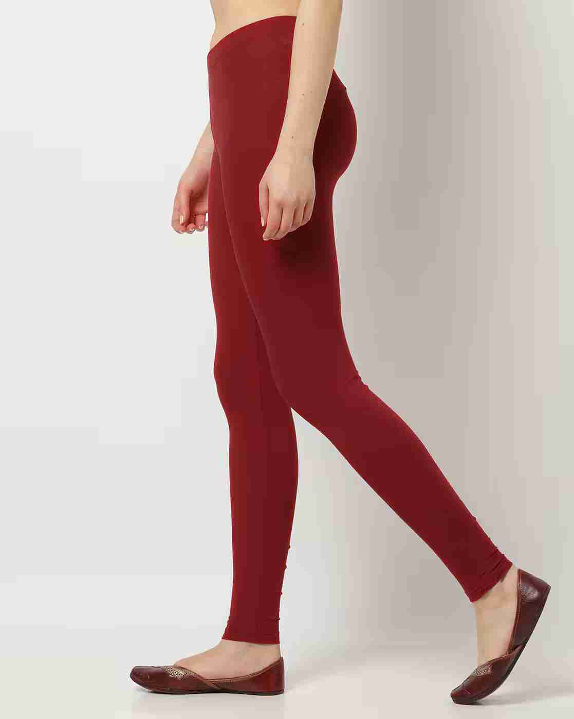 AVAASA MIX N' MATCH | Ankle-Length Leggings with Elasticated Waist|1