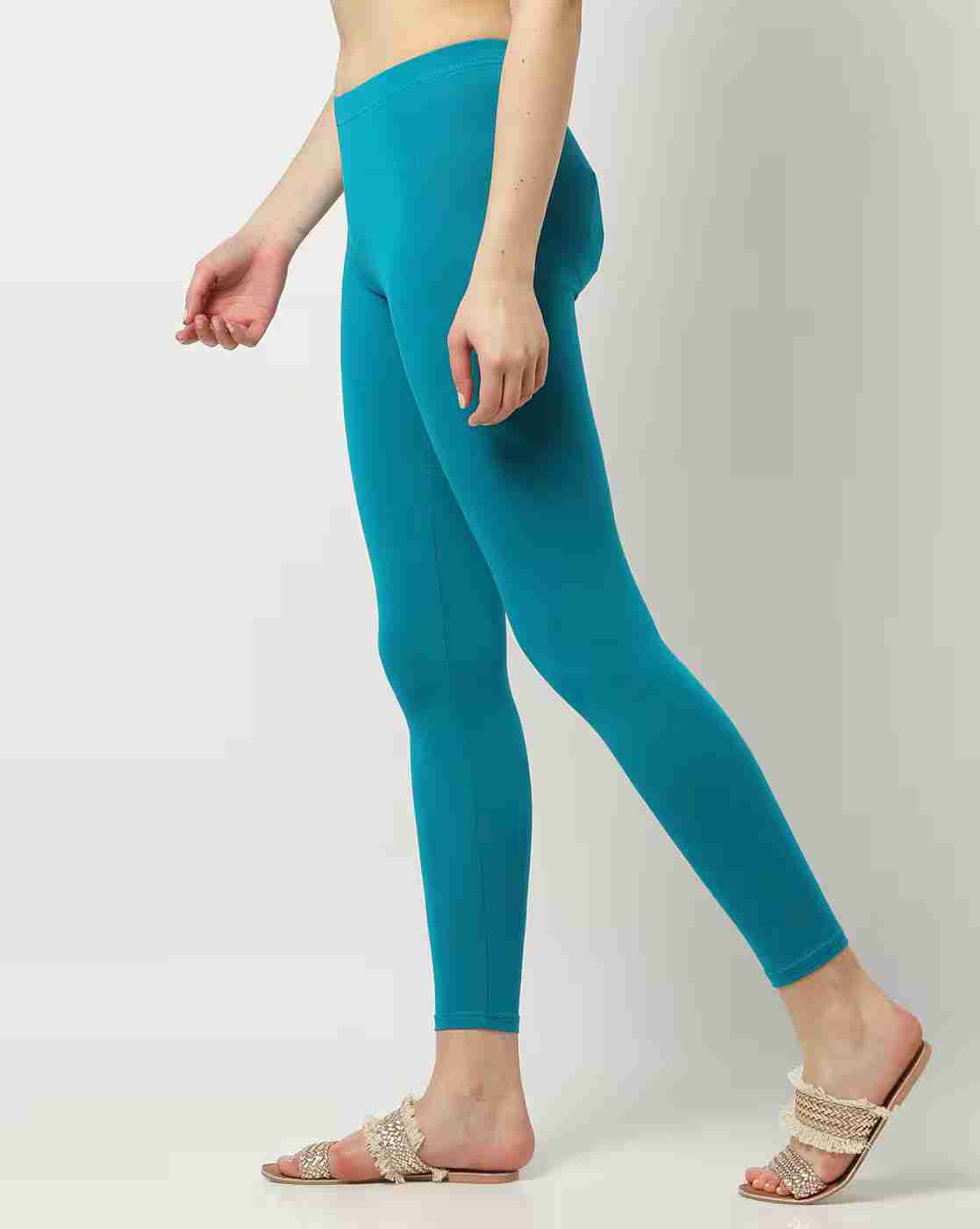 AVAASA MIX N' MATCH | Ankle-Length Leggings with Elasticated Waist|1
