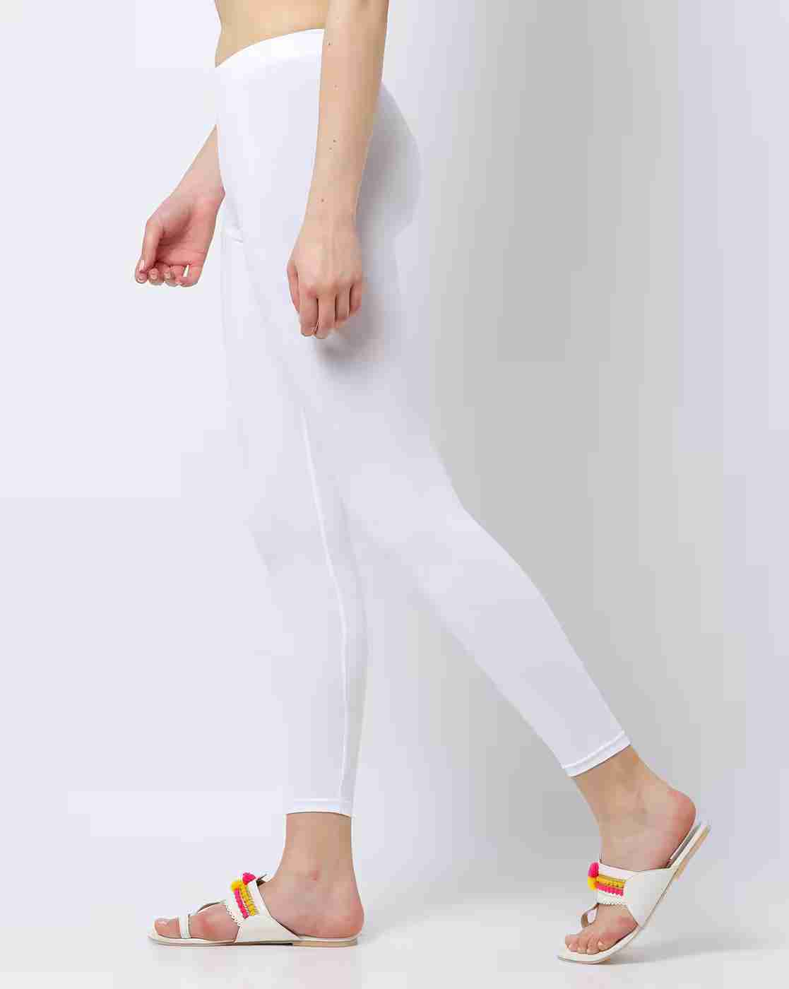 AVAASA MIX N' MATCH | Ankle-Length Leggings with Elasticated Waist|1