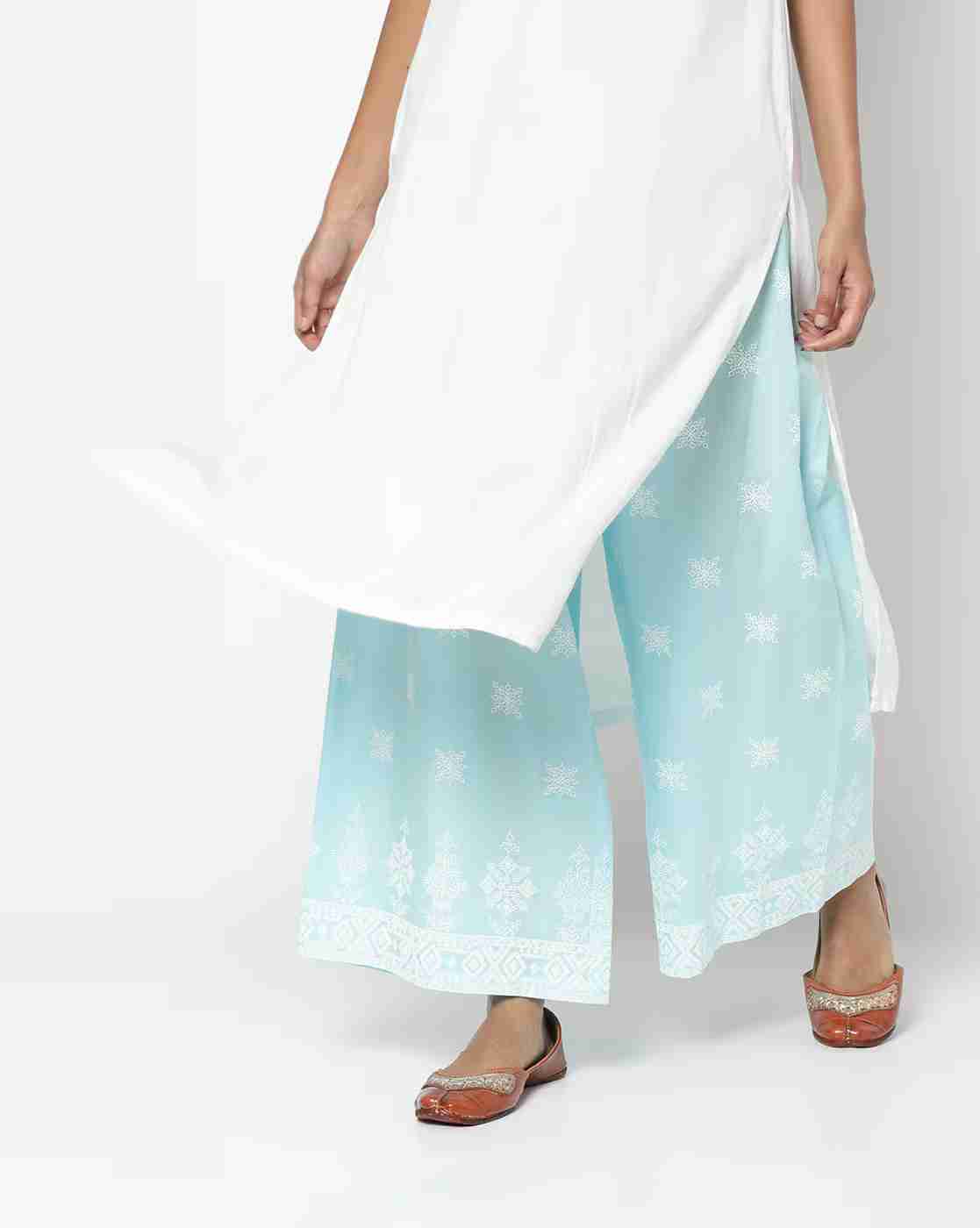 Printed Palazzos with Elasticated Waist