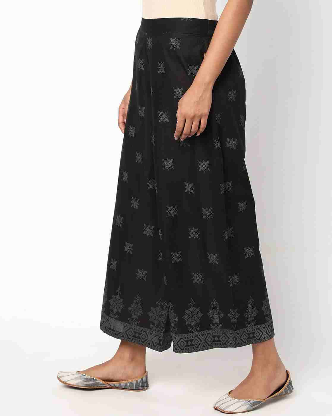 AVAASA MIX N' MATCH | Printed Palazzos with Elasticated Waist|1