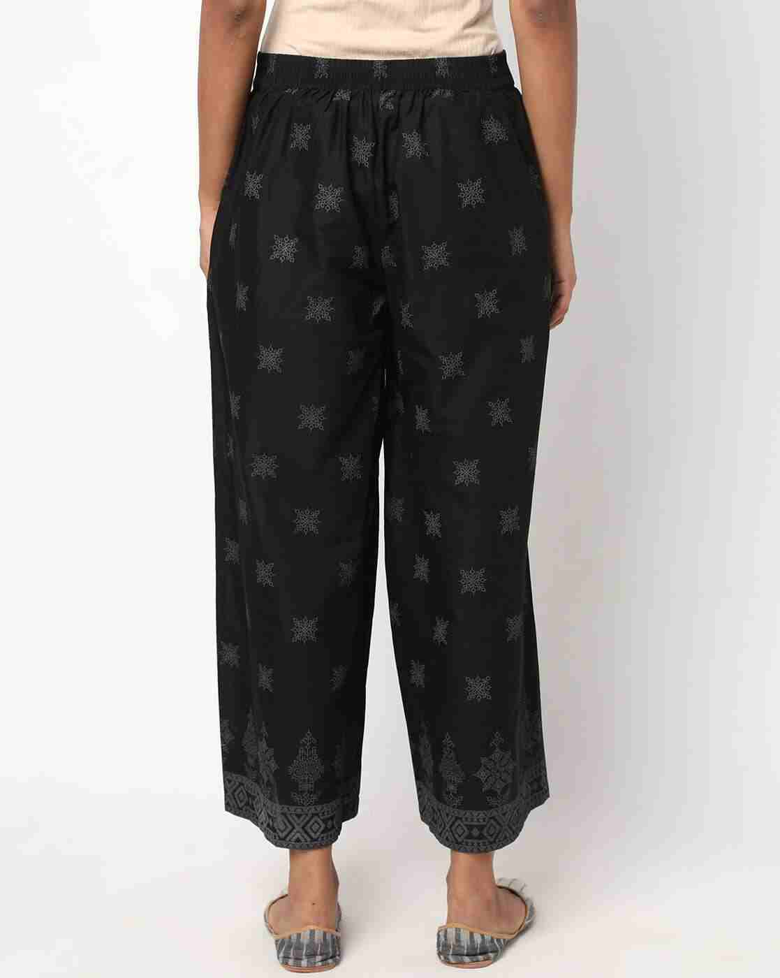 AVAASA MIX N' MATCH | Printed Palazzos with Elasticated Waist|2