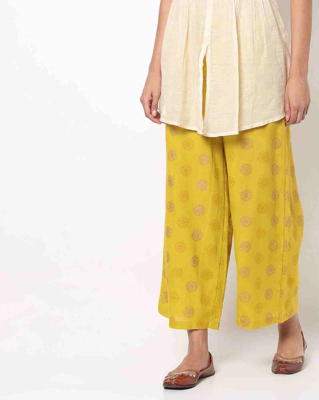AVAASA MIX N' MATCH | Printed Palazzos with Semi-Elasticated Waistband|0