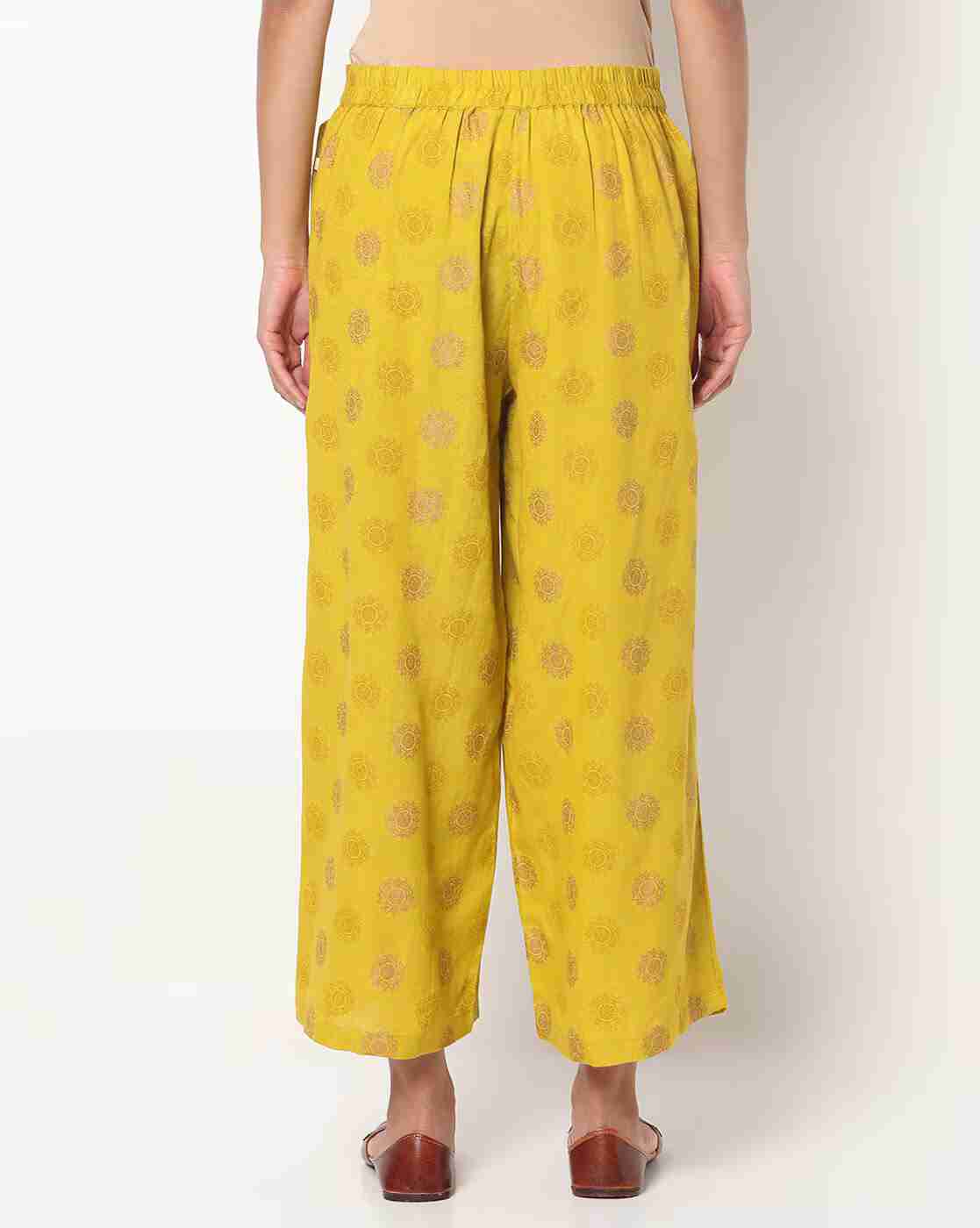 AVAASA MIX N' MATCH | Printed Palazzos with Semi-Elasticated Waistband|1