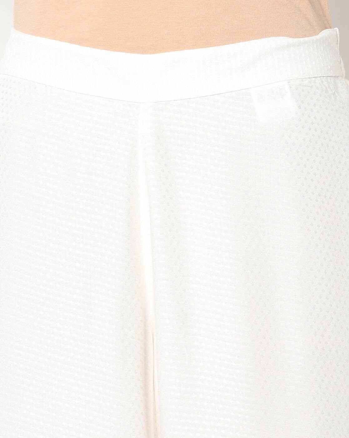 AVAASA MIX N' MATCH | Woven Palazzos with Semi-Elasticated Waist|2